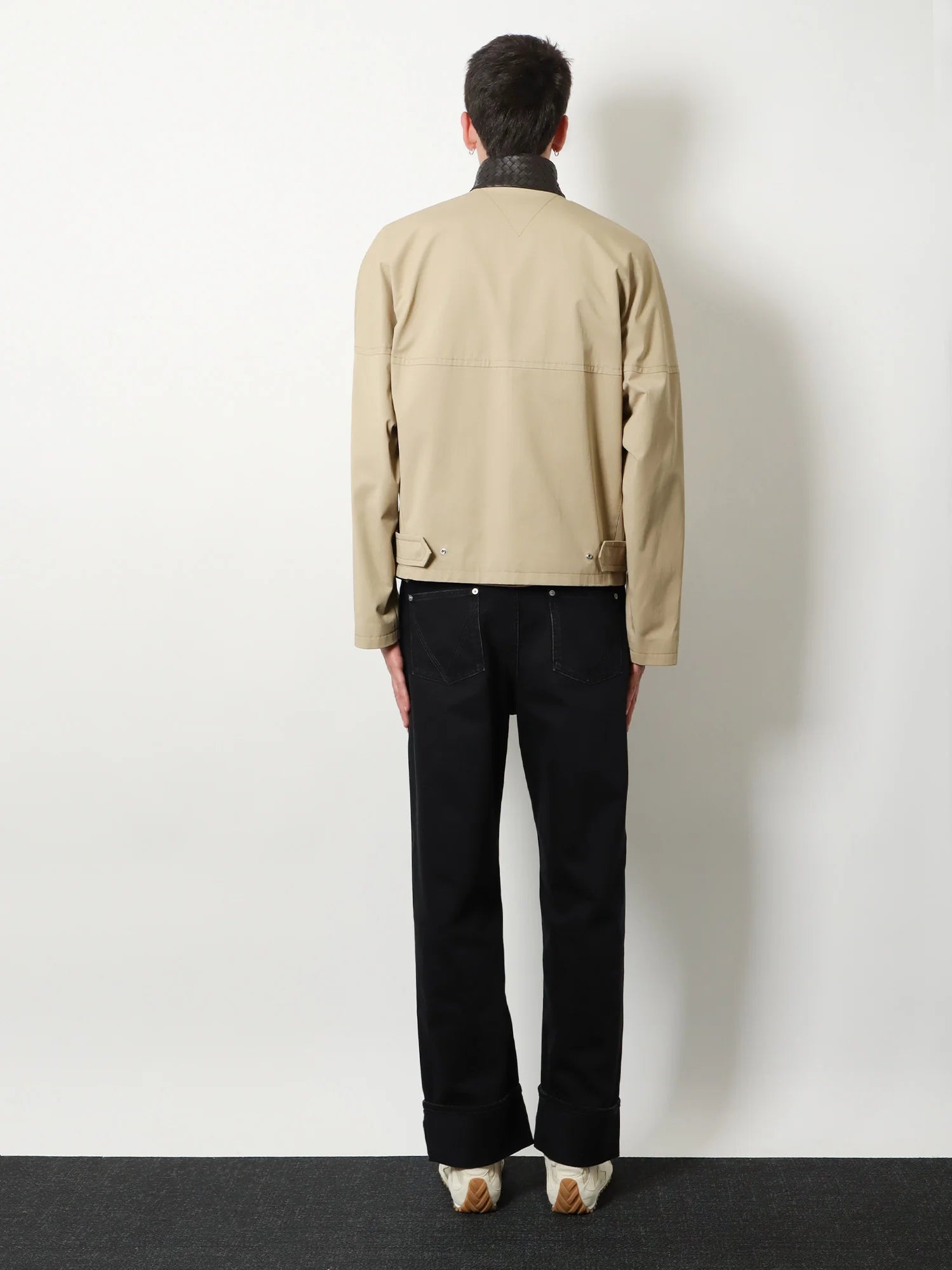 Cotton jacket with Intrecciato detail