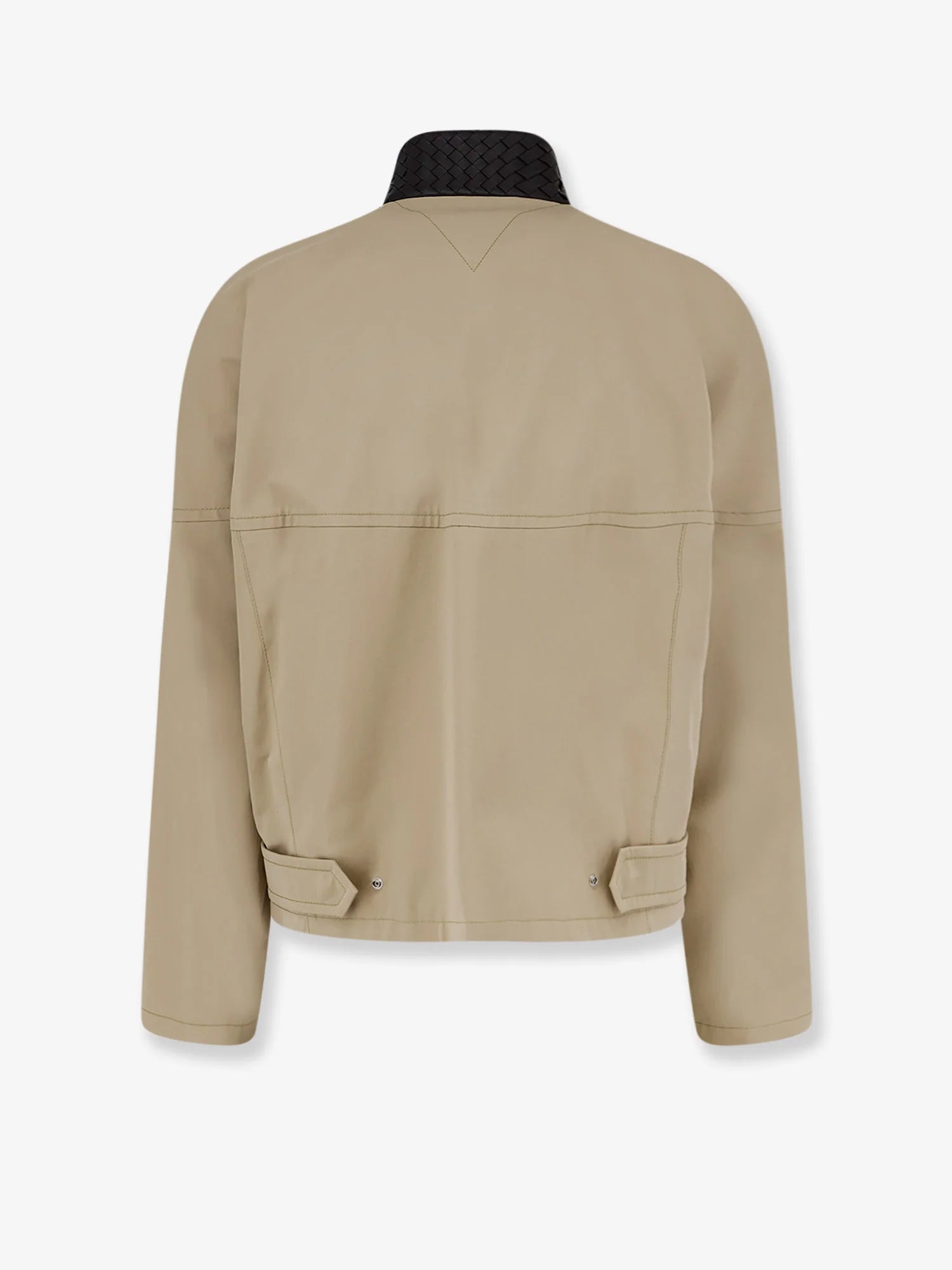 Cotton jacket with Intrecciato detail