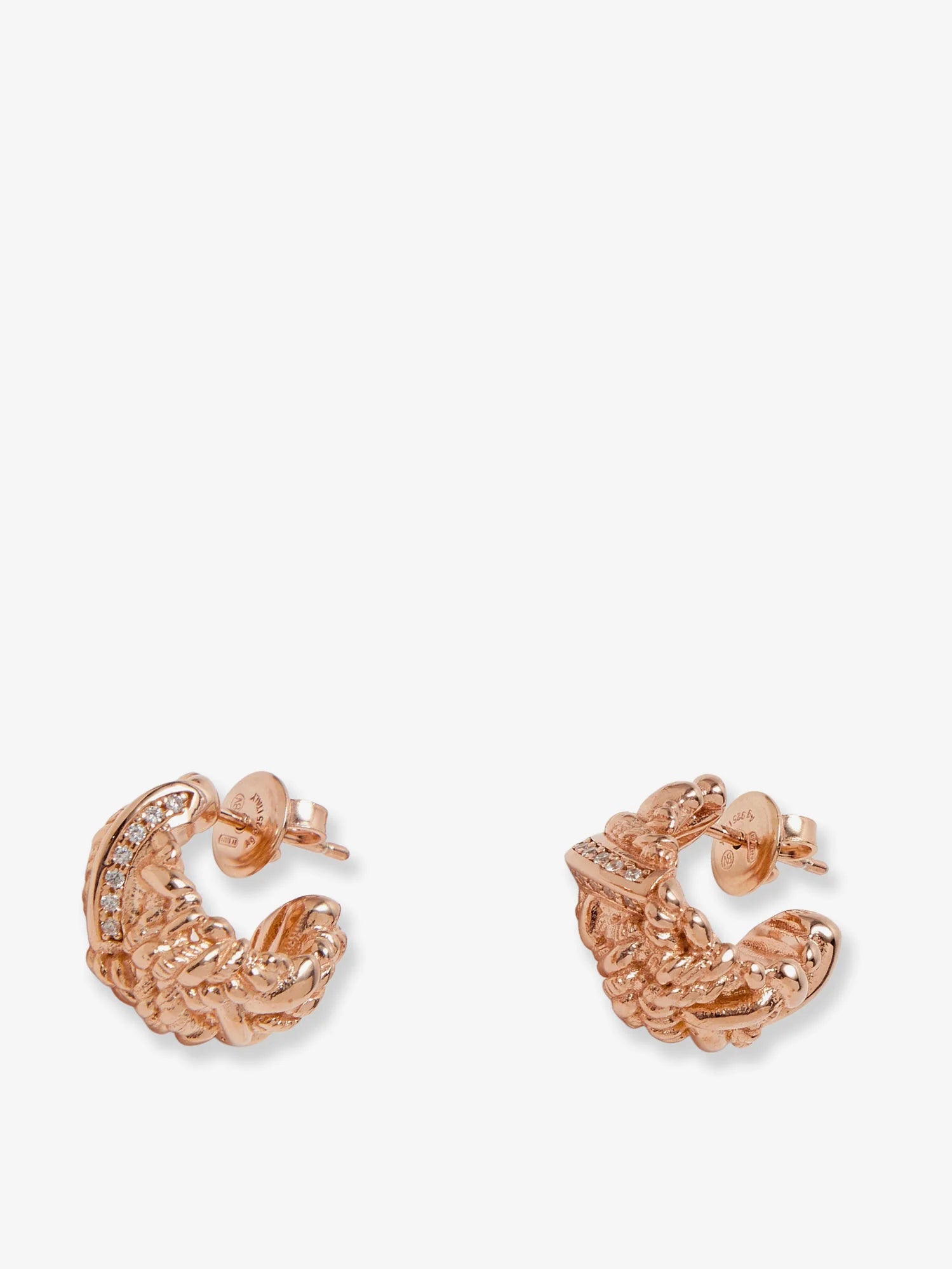 Brass earrings with gold finishes