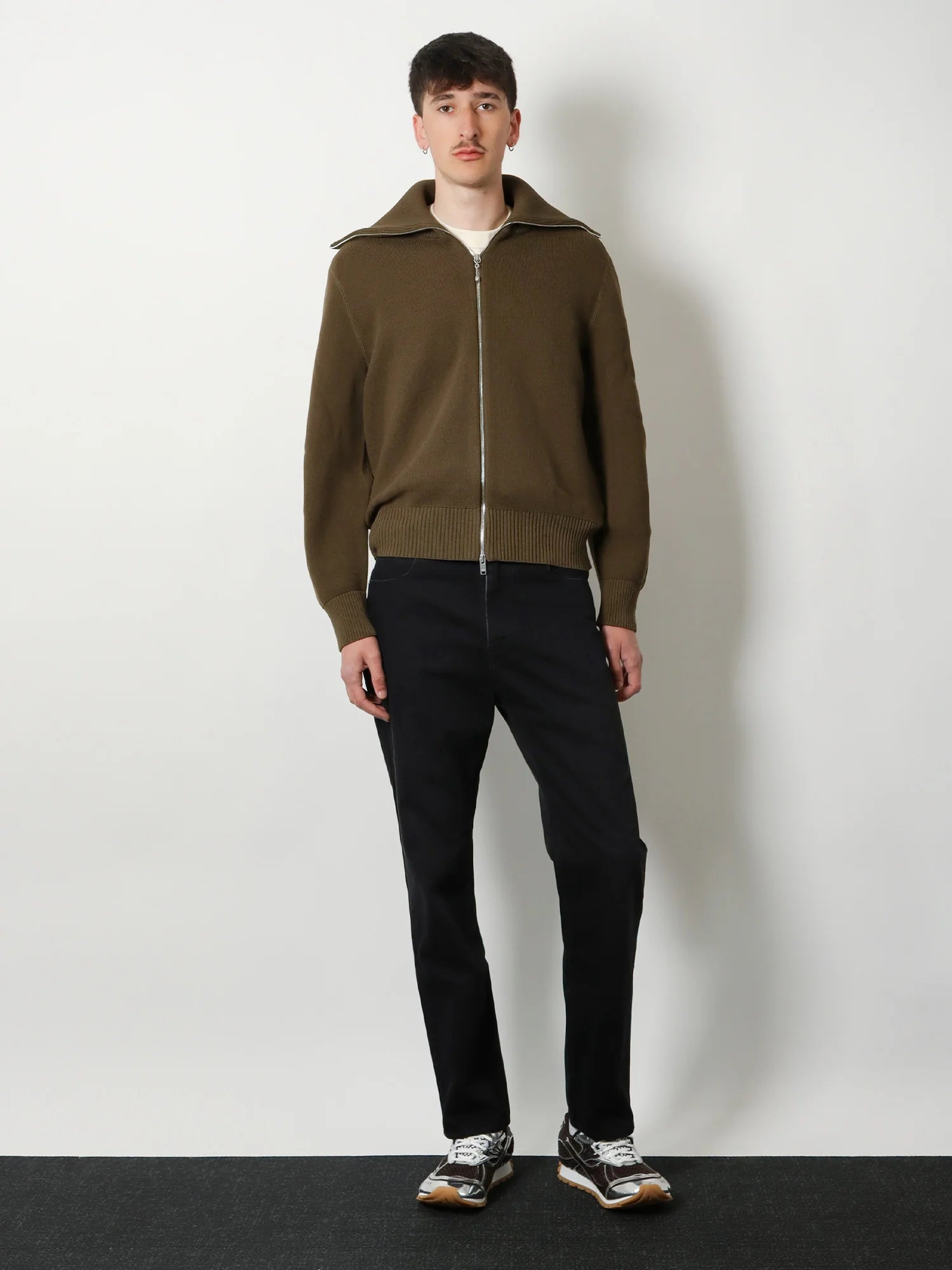 Wool and cotton cardigan