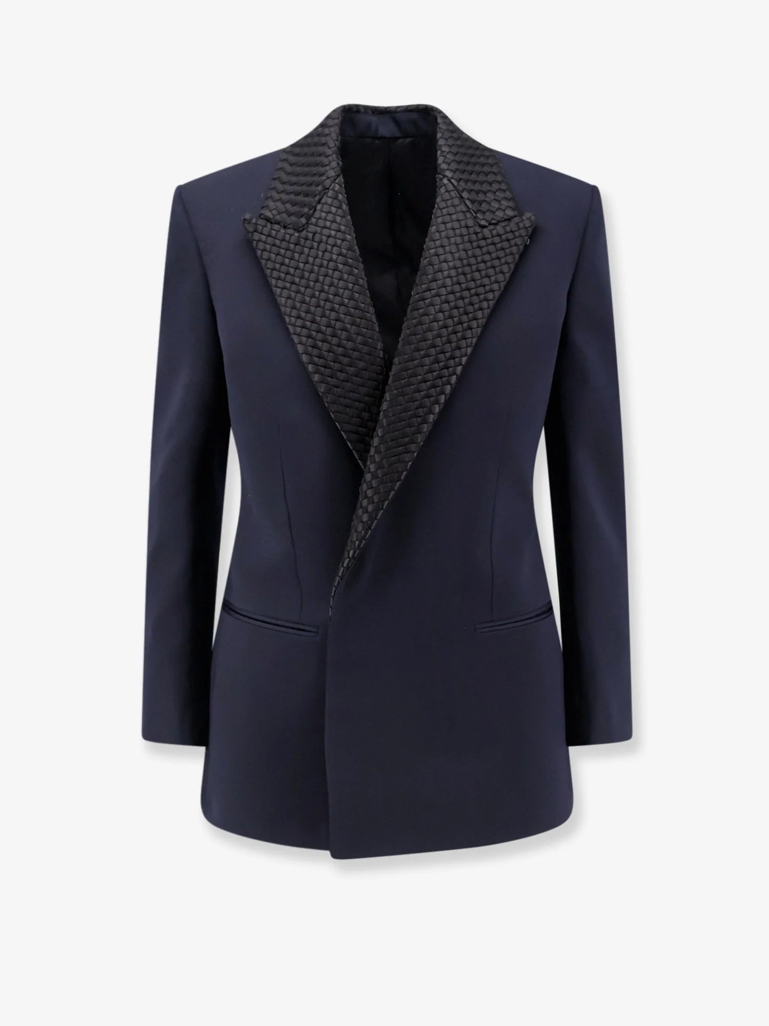 Wool blazer with Intrecciato detail