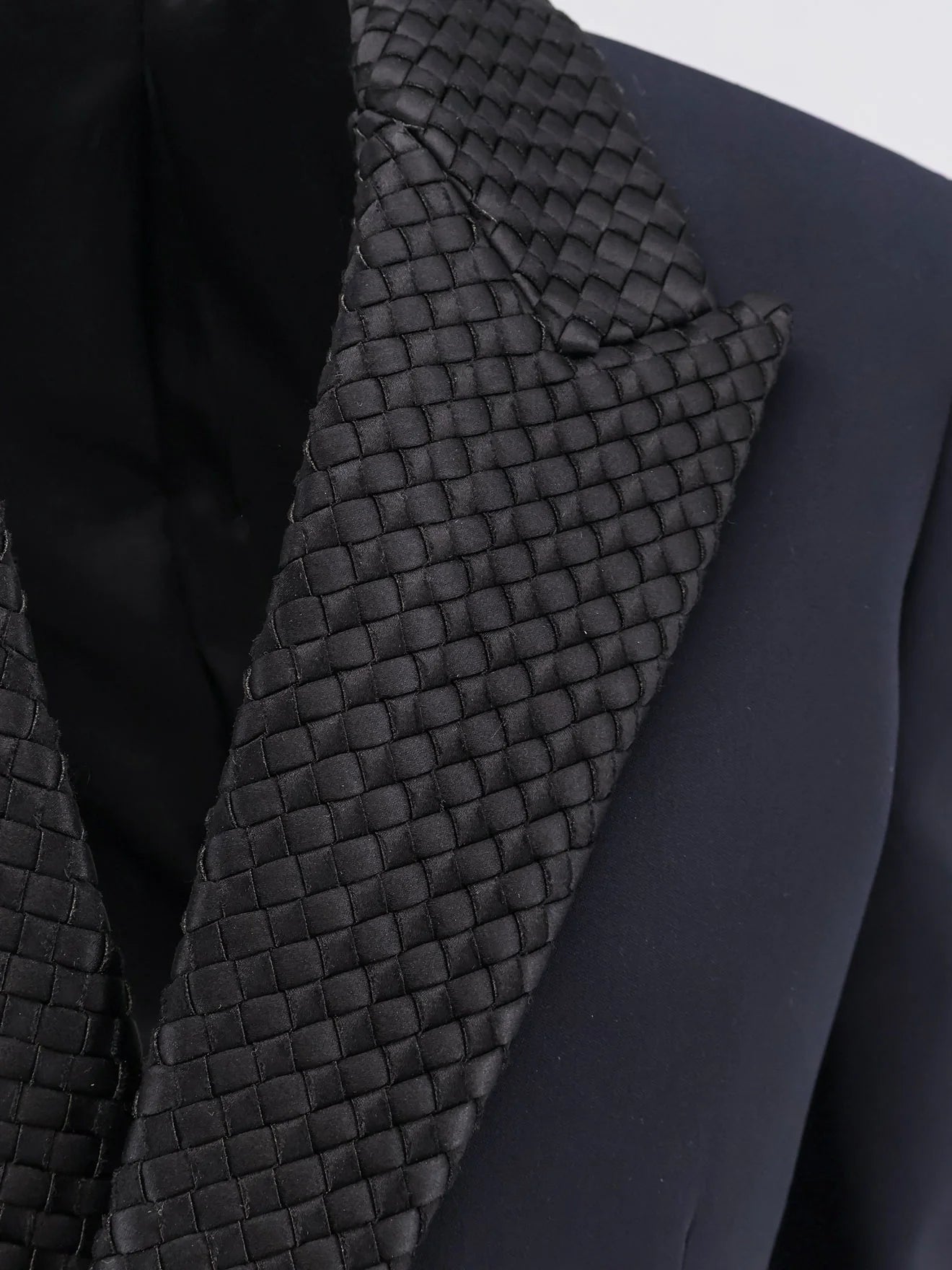 Wool blazer with Intrecciato detail
