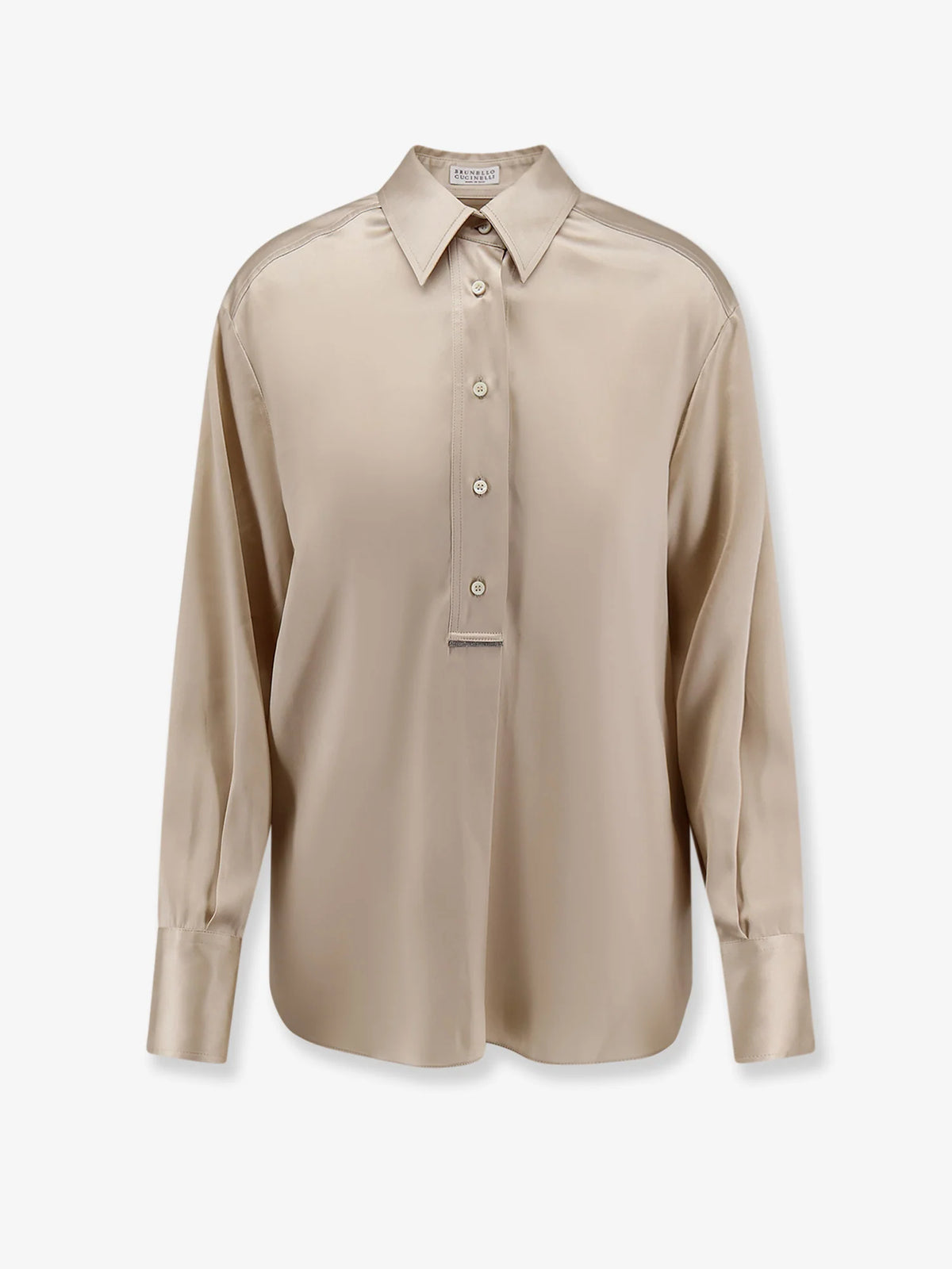 Silk shirt with Monili detail