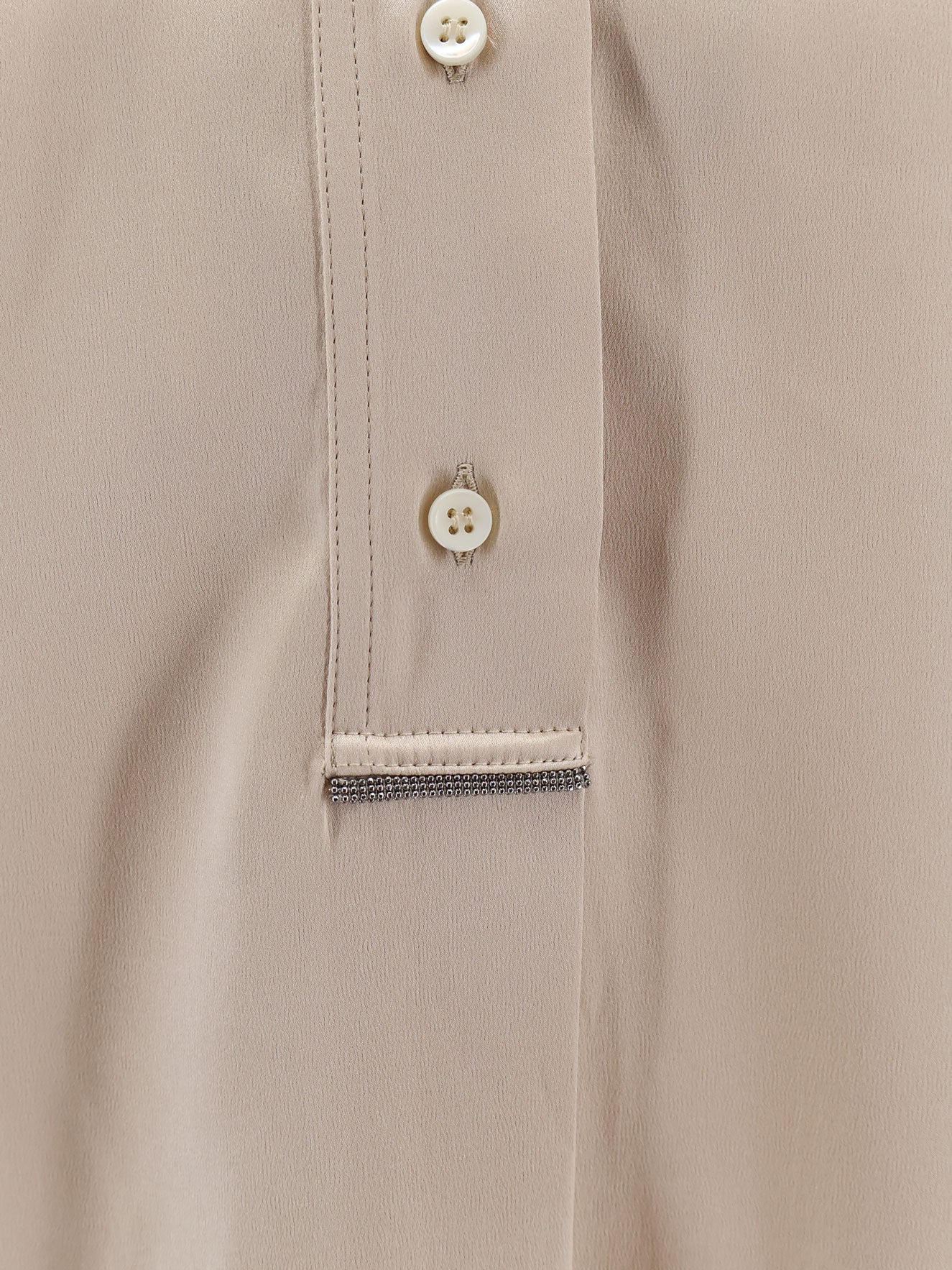 Silk shirt with Monili detail