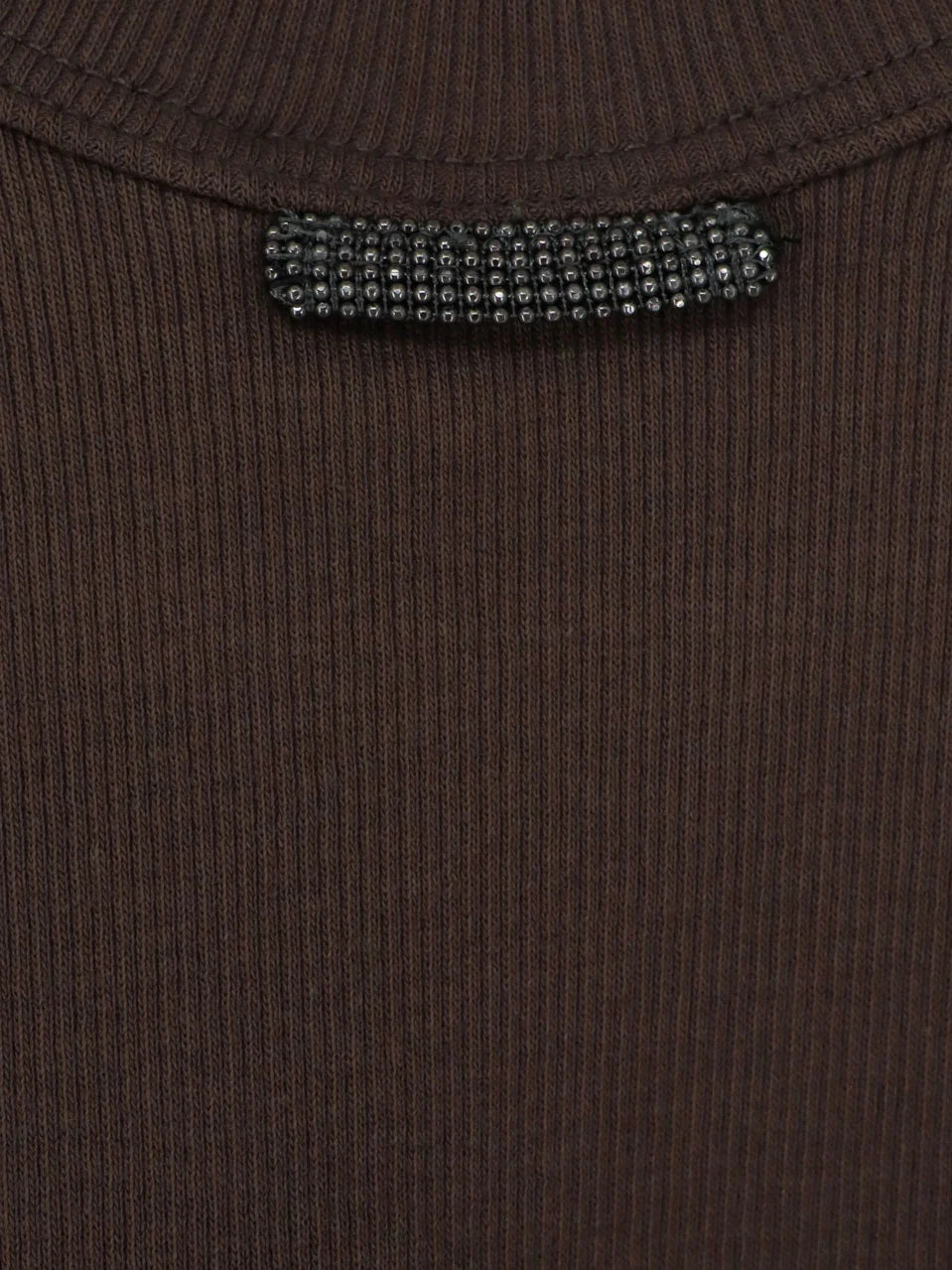 Cotton blend tank top with back monili detail