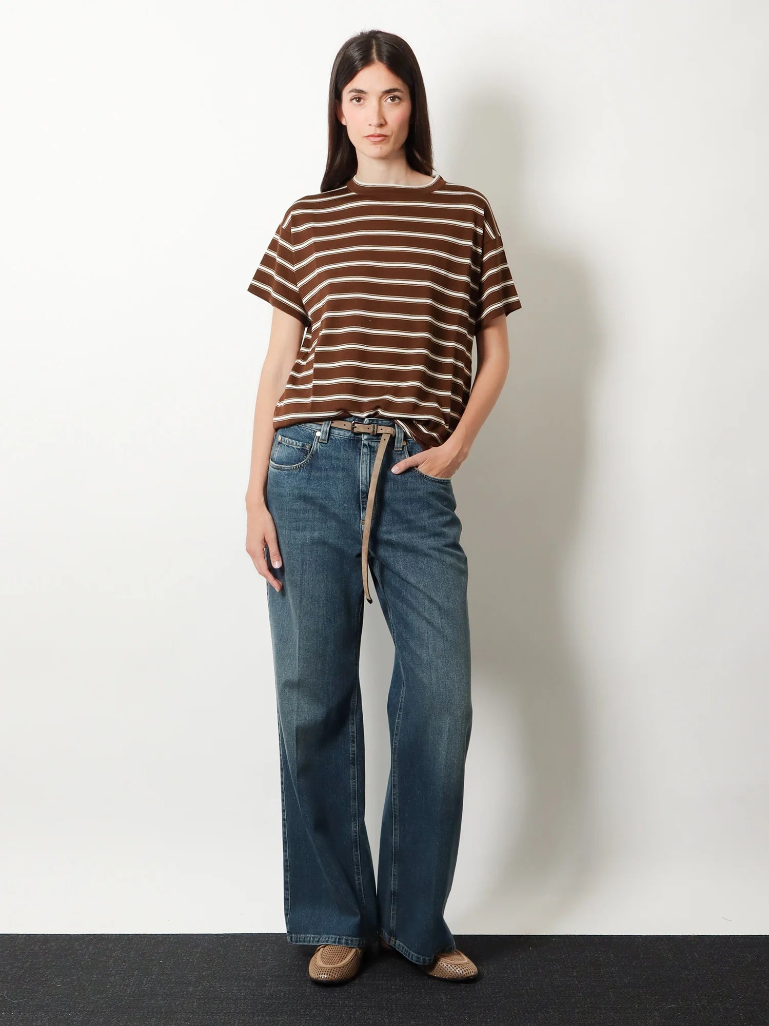 Virgin wool and cashmere blend t-shirt