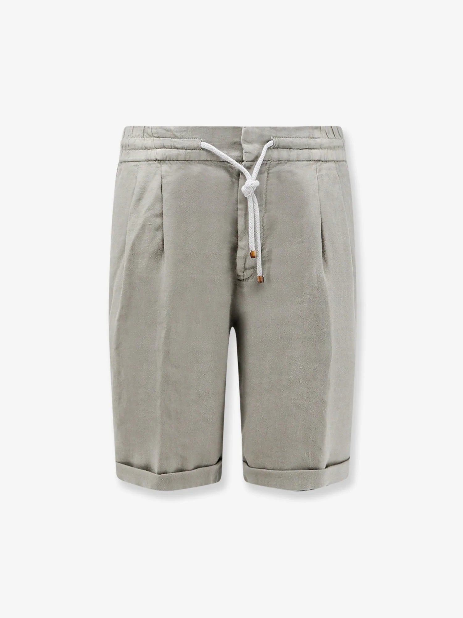 Linen bermuda shorts with drawstring