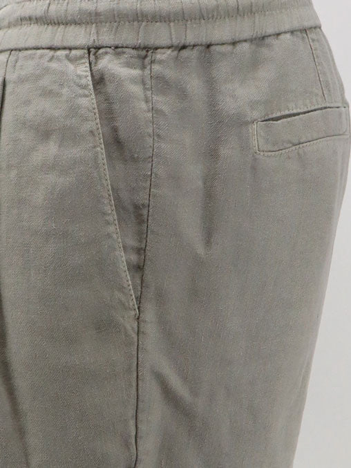Linen bermuda shorts with drawstring
