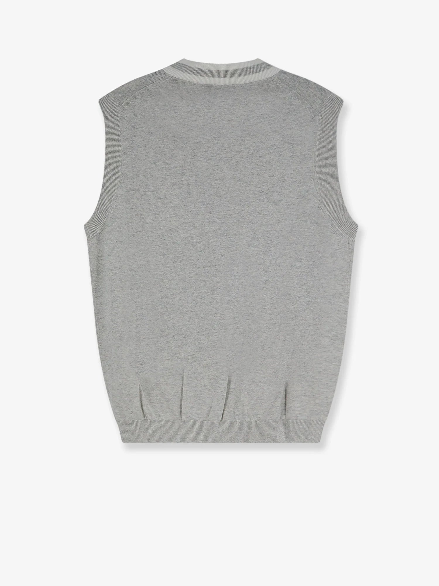 Cotton vest with front logo patch