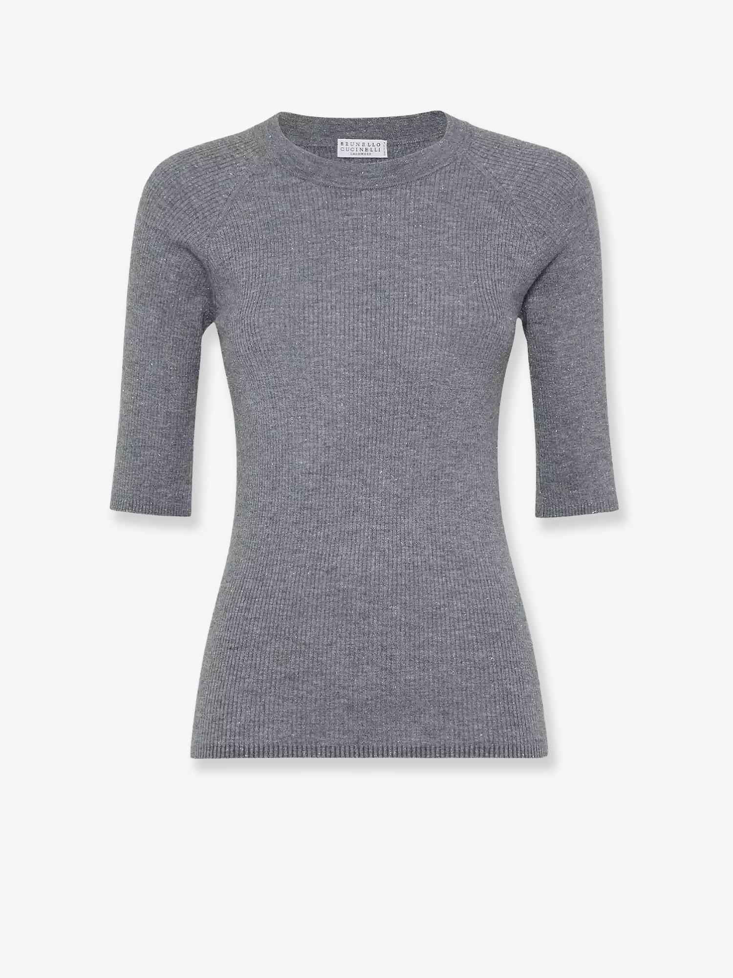 Cashmere and viscose blend lurex sweater