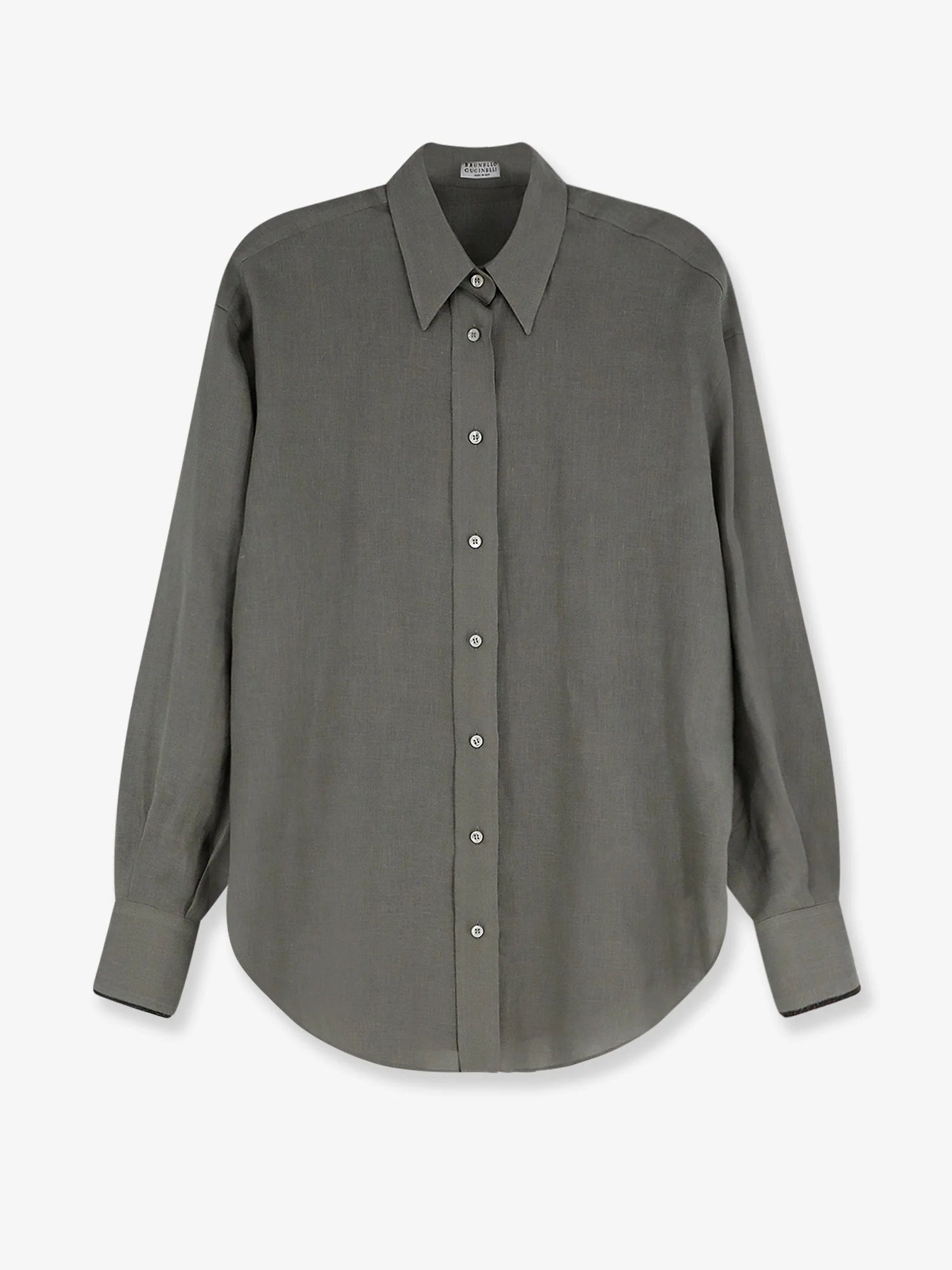 Linen shirt with Monili detail