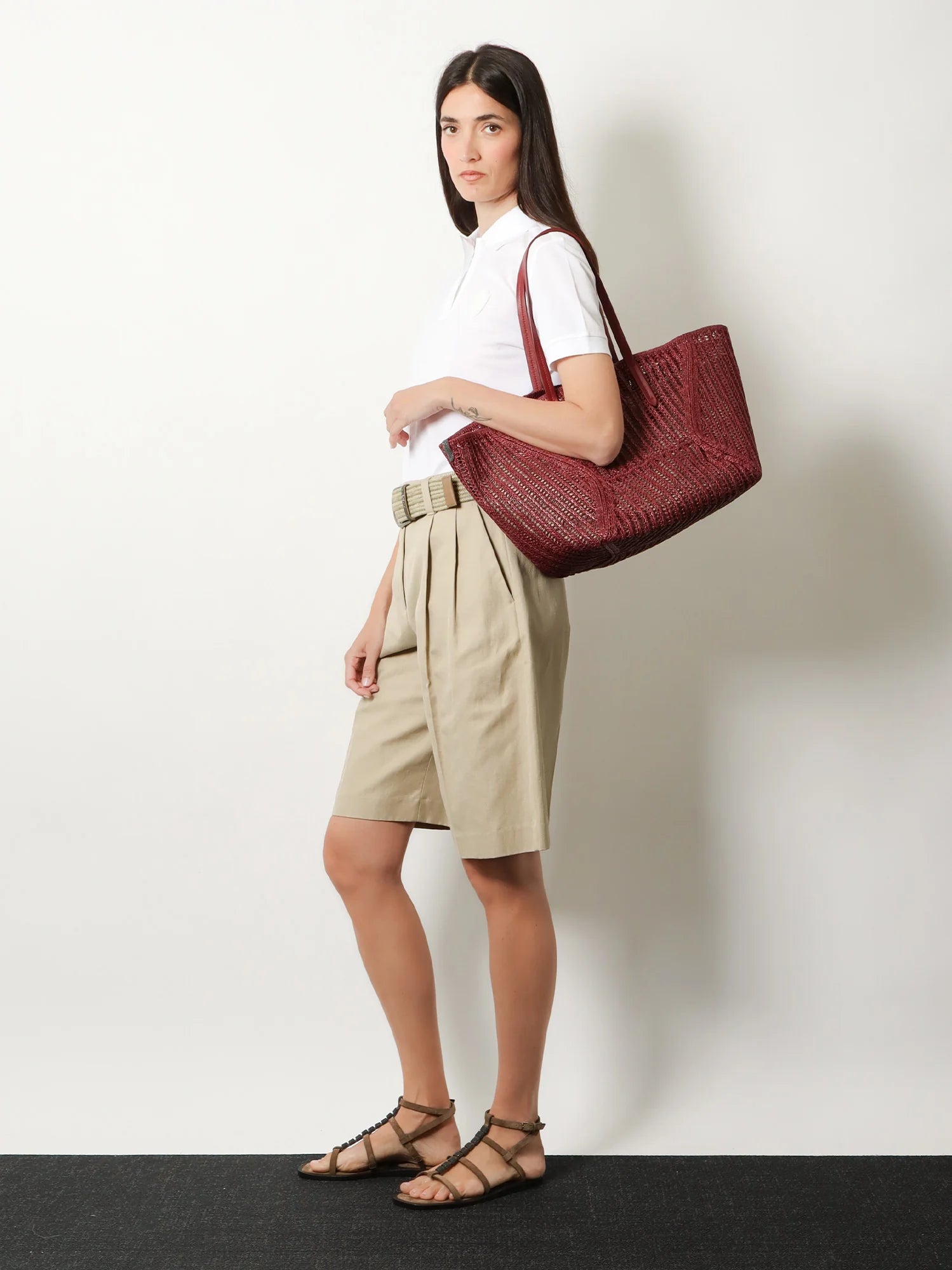 BC Duo raffia shoulder bag