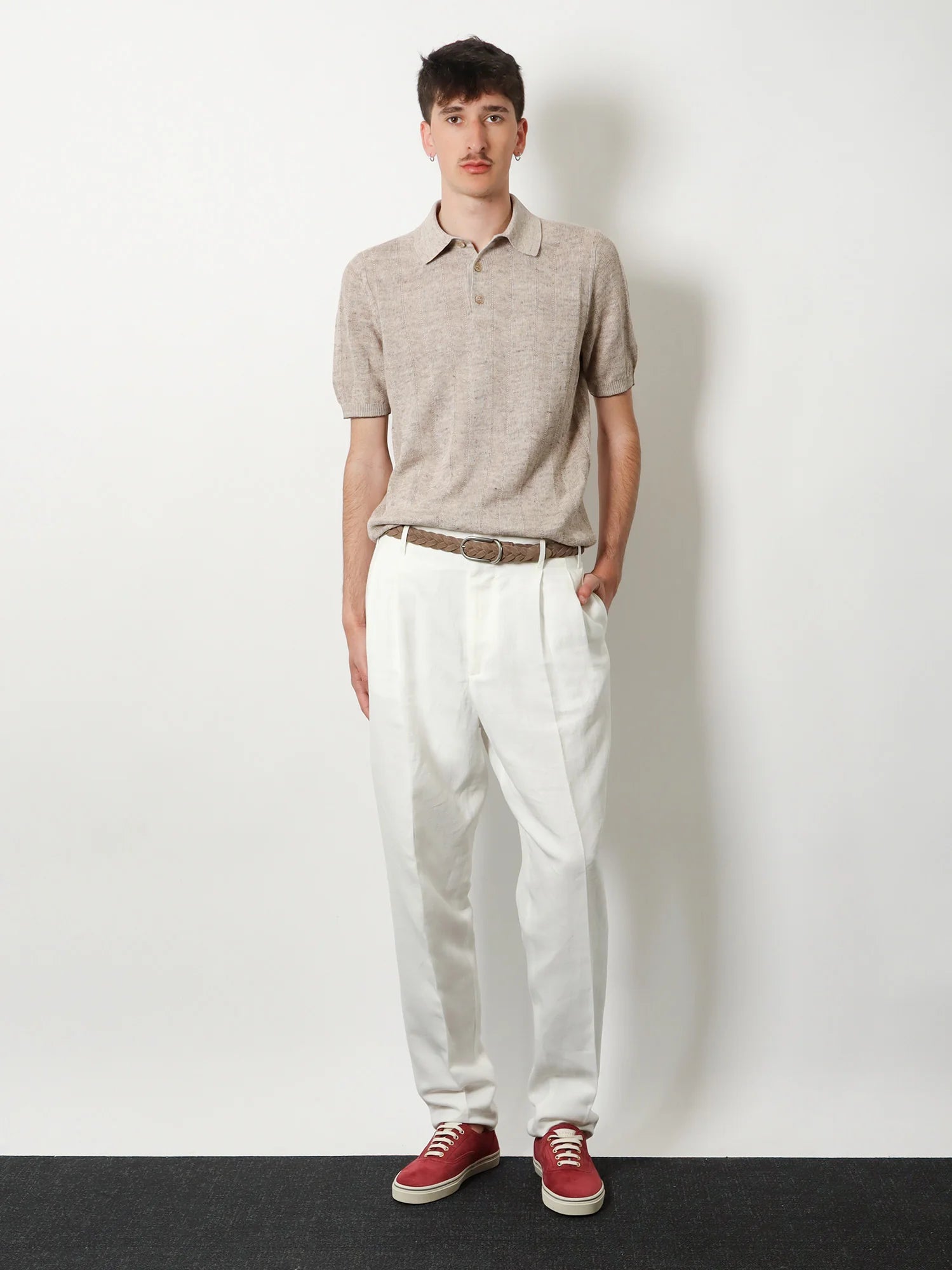 Linen and cotton trousers