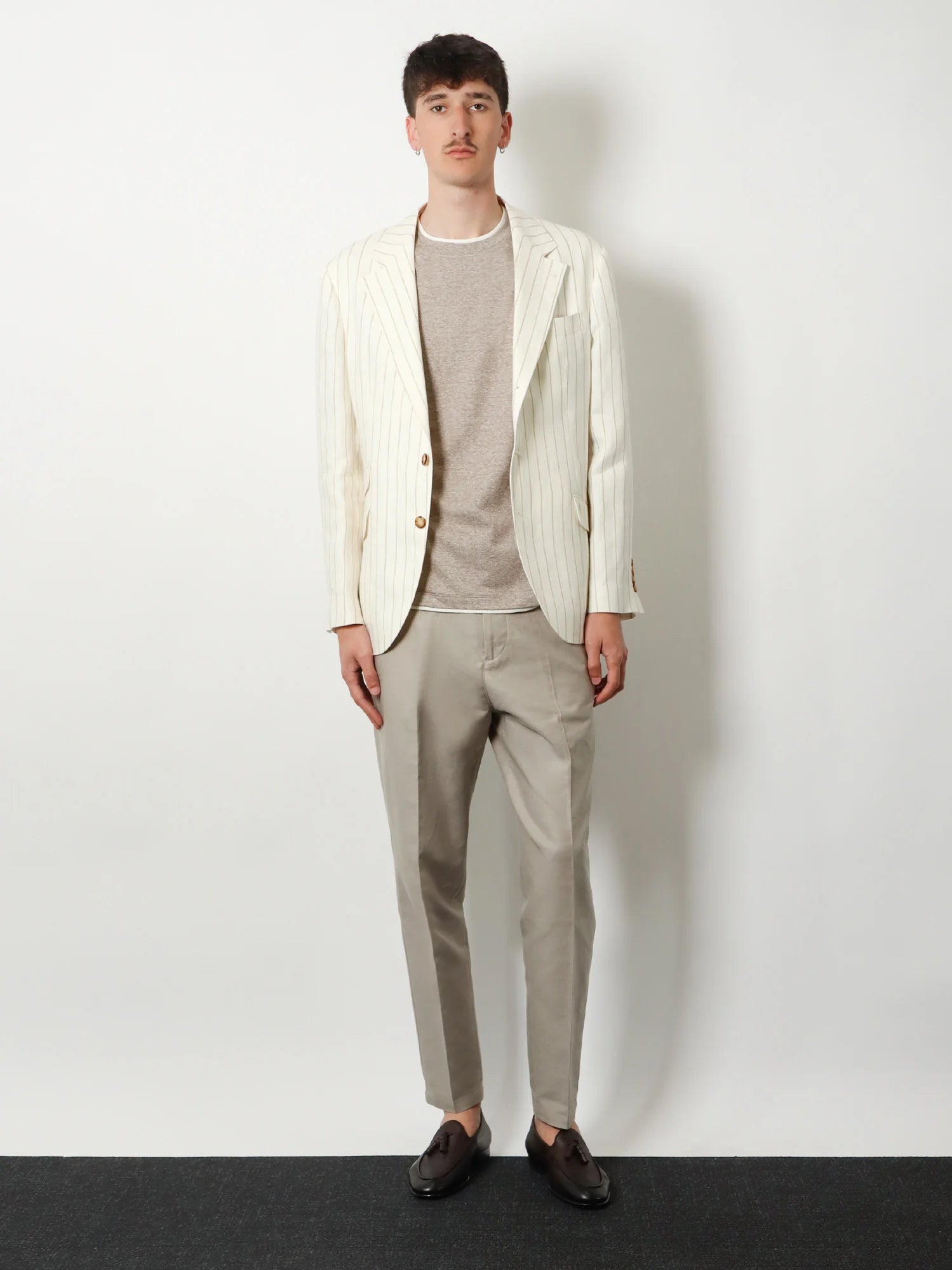 Cotton and linen trousers