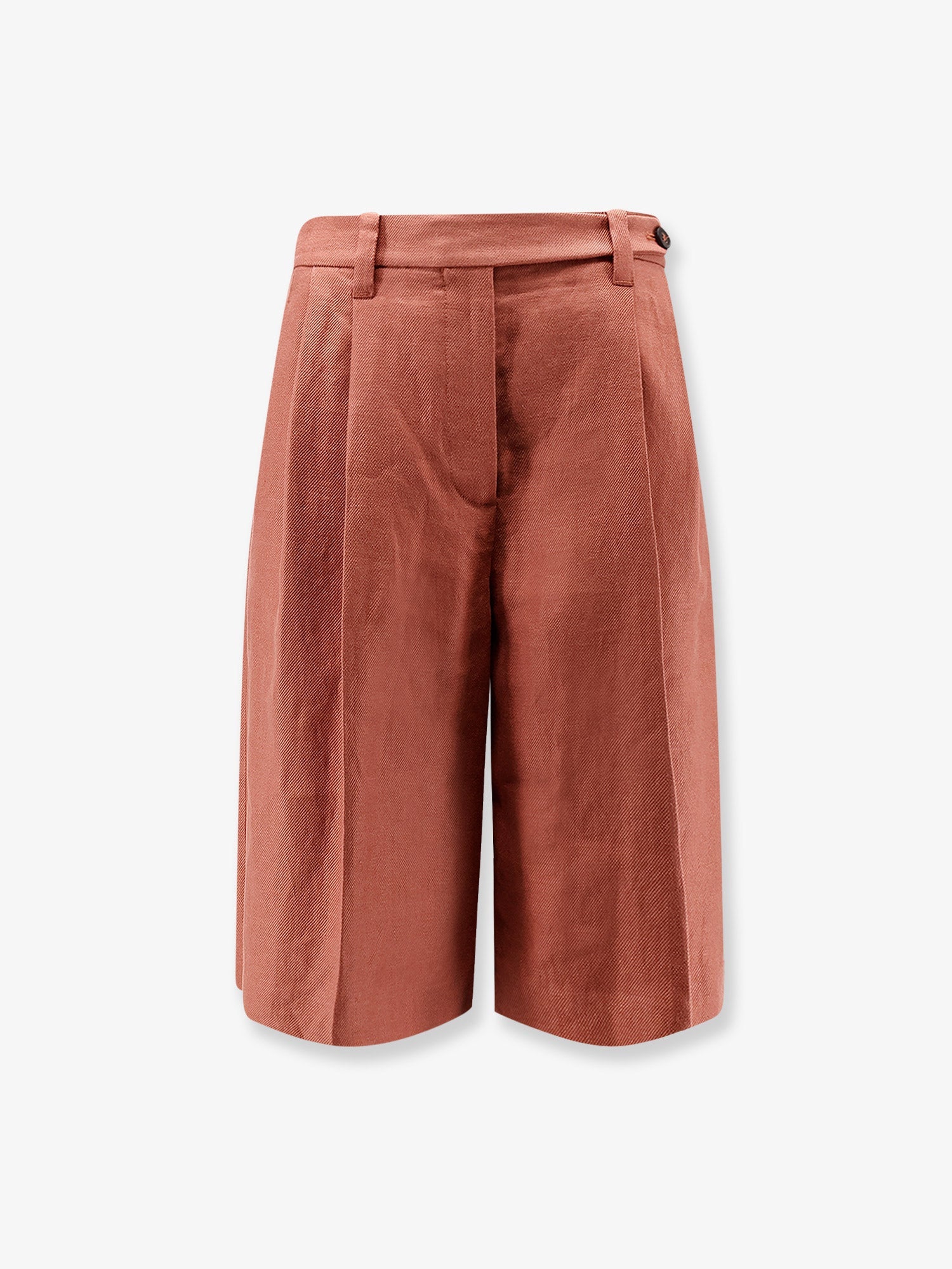 Linen shorts with Monili detail