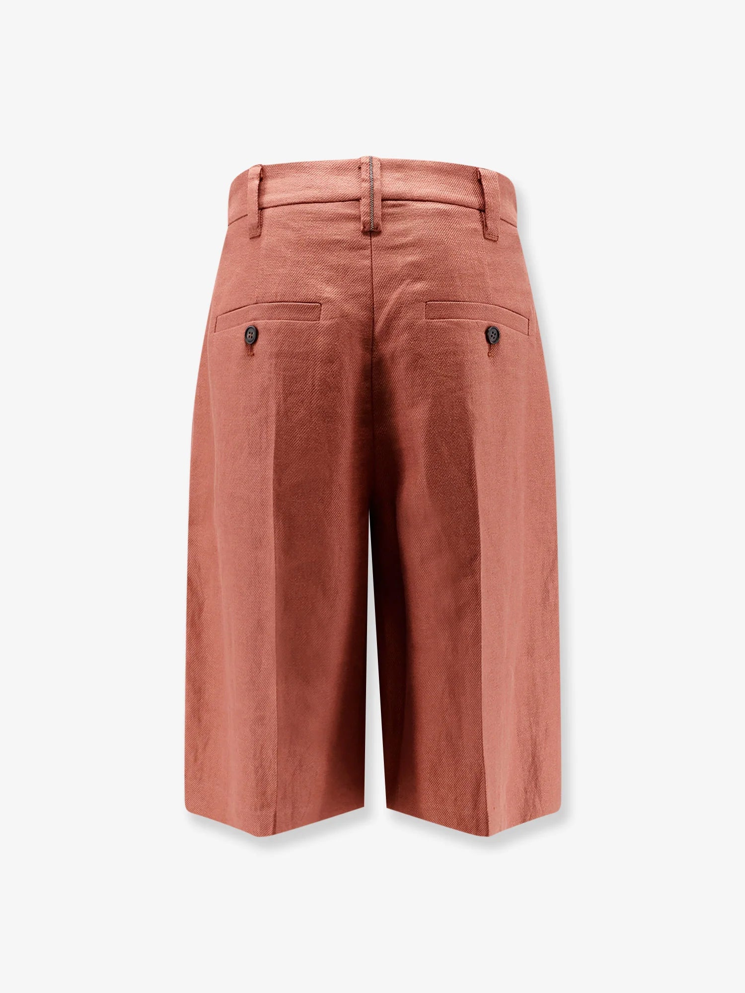 Linen shorts with Monili detail