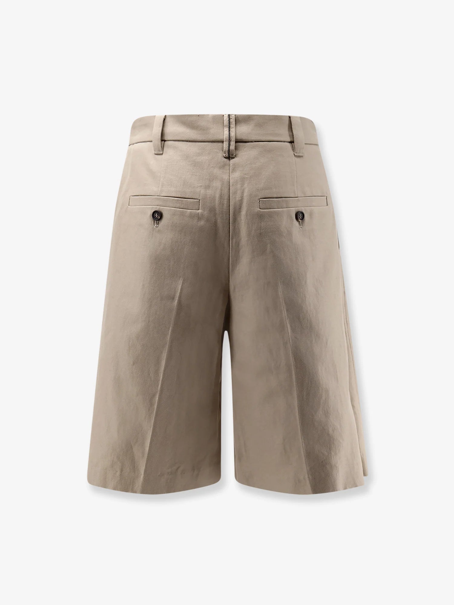 Cotton and linen shorts