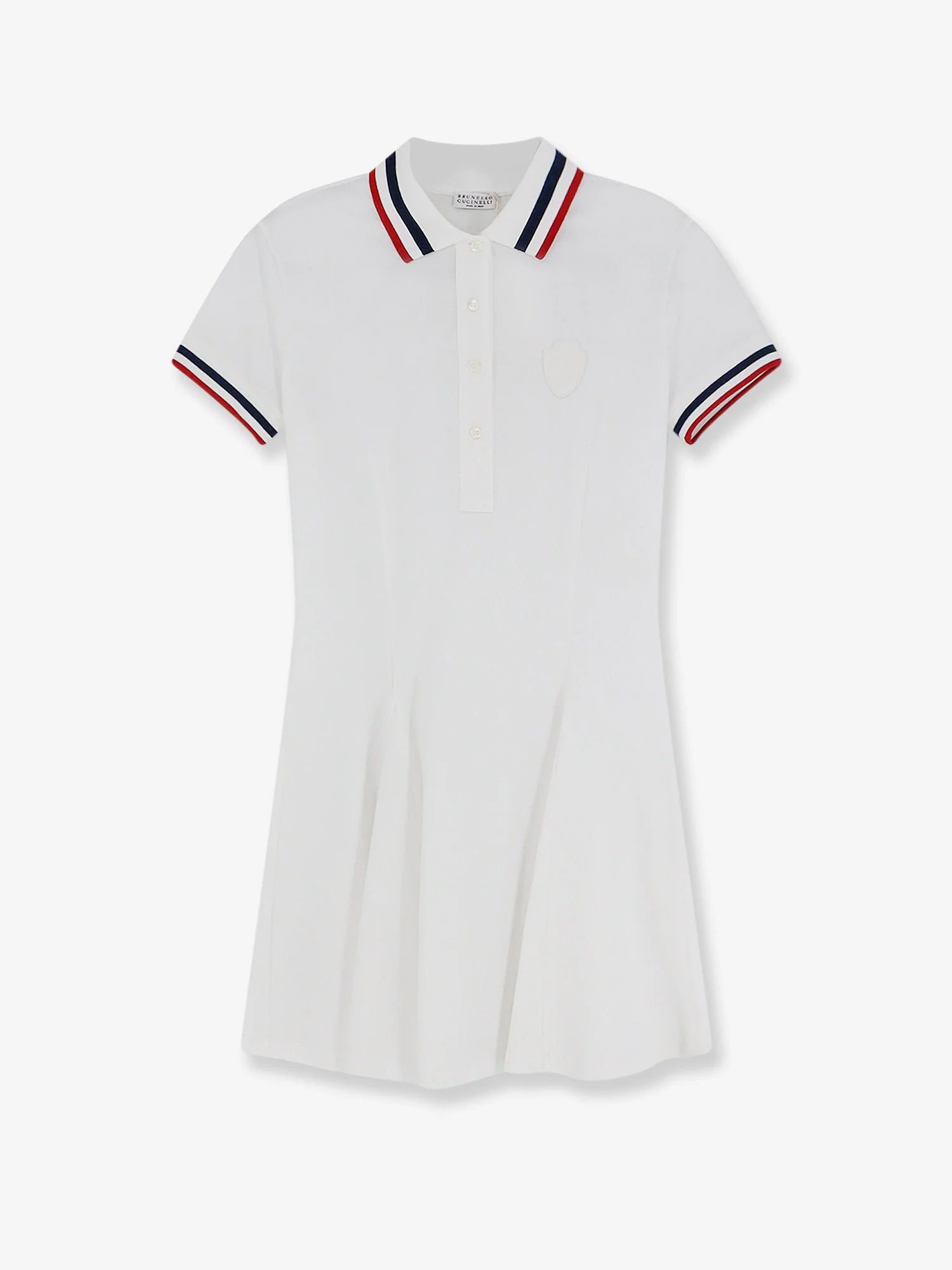 Stretch cotton piquet mini dress