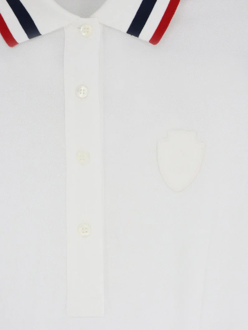 Stretch cotton piquet mini dress
