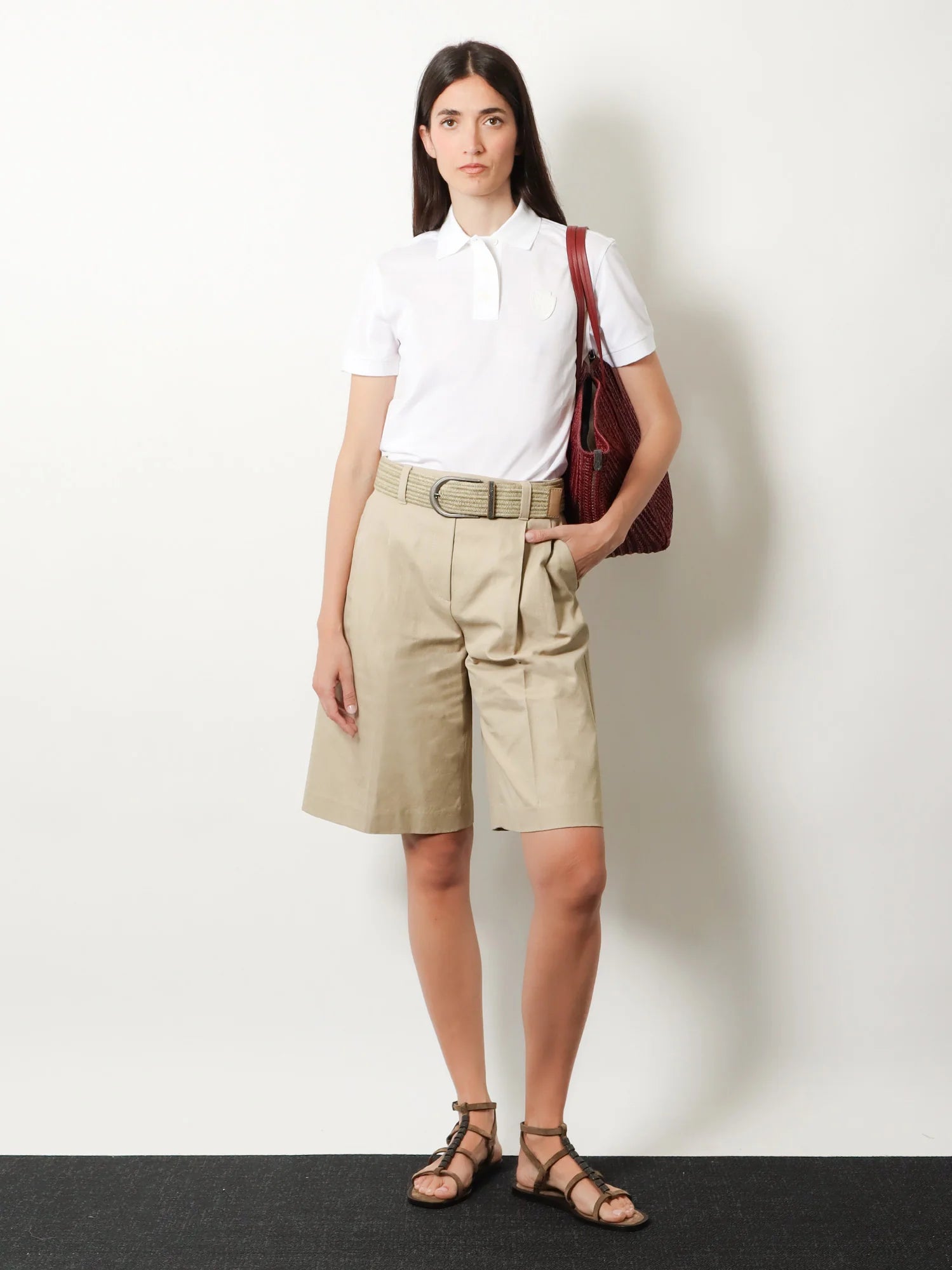 Cotton blend polo shirt