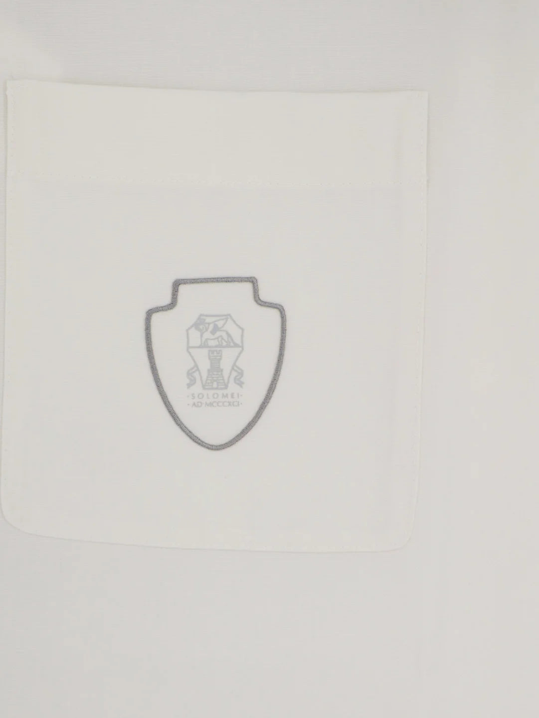 Virgin wool polo shirt with front logo patch