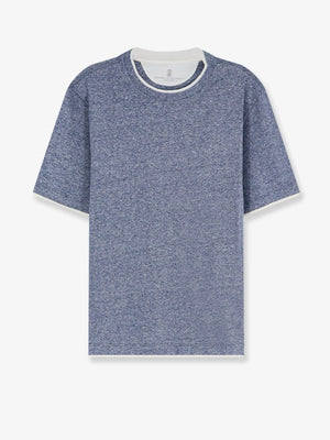 Linen and cotton blend T-shirt