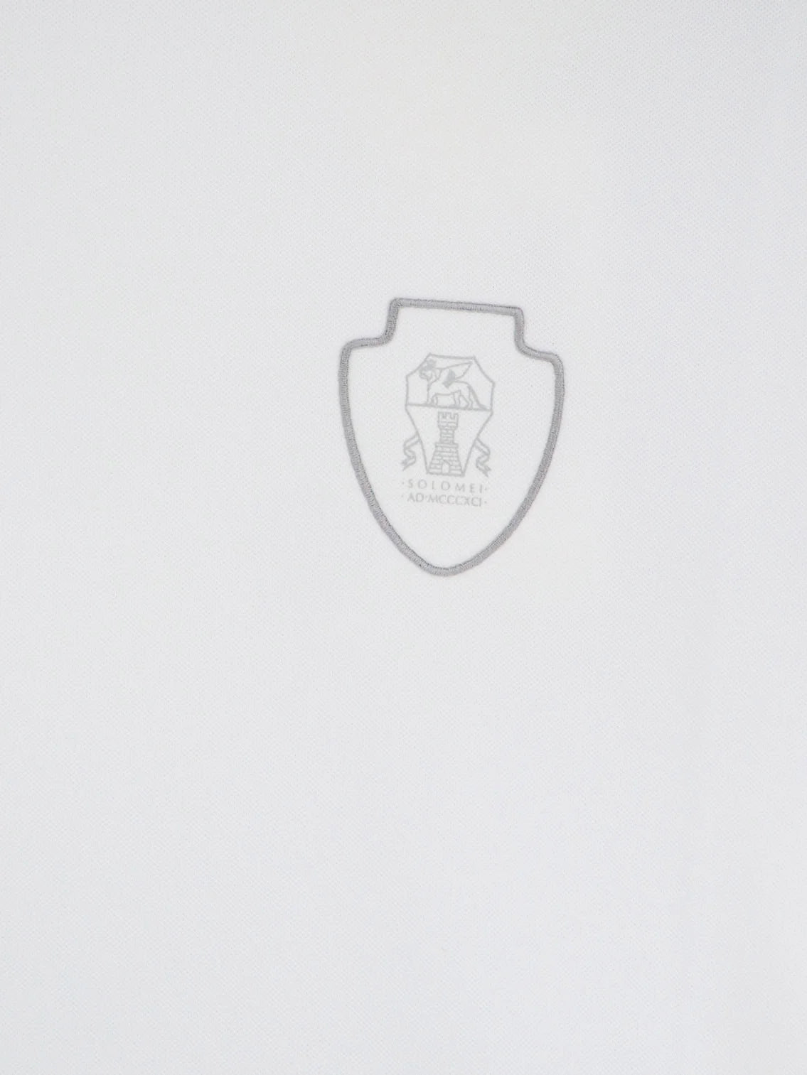 Technical fabric T-shirt with front logo patch