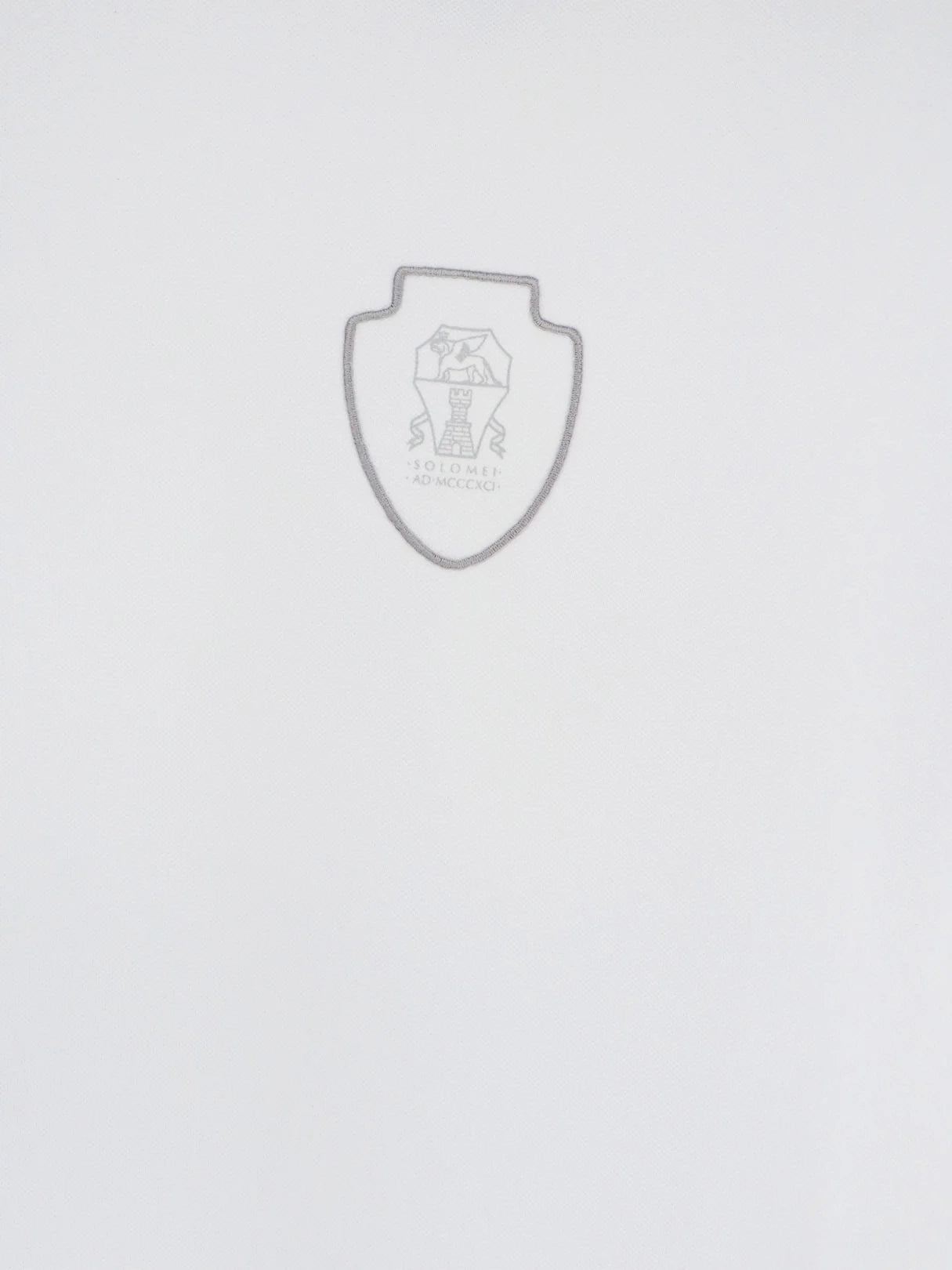 Technical fabric polo shirt with embroidered logo on the front