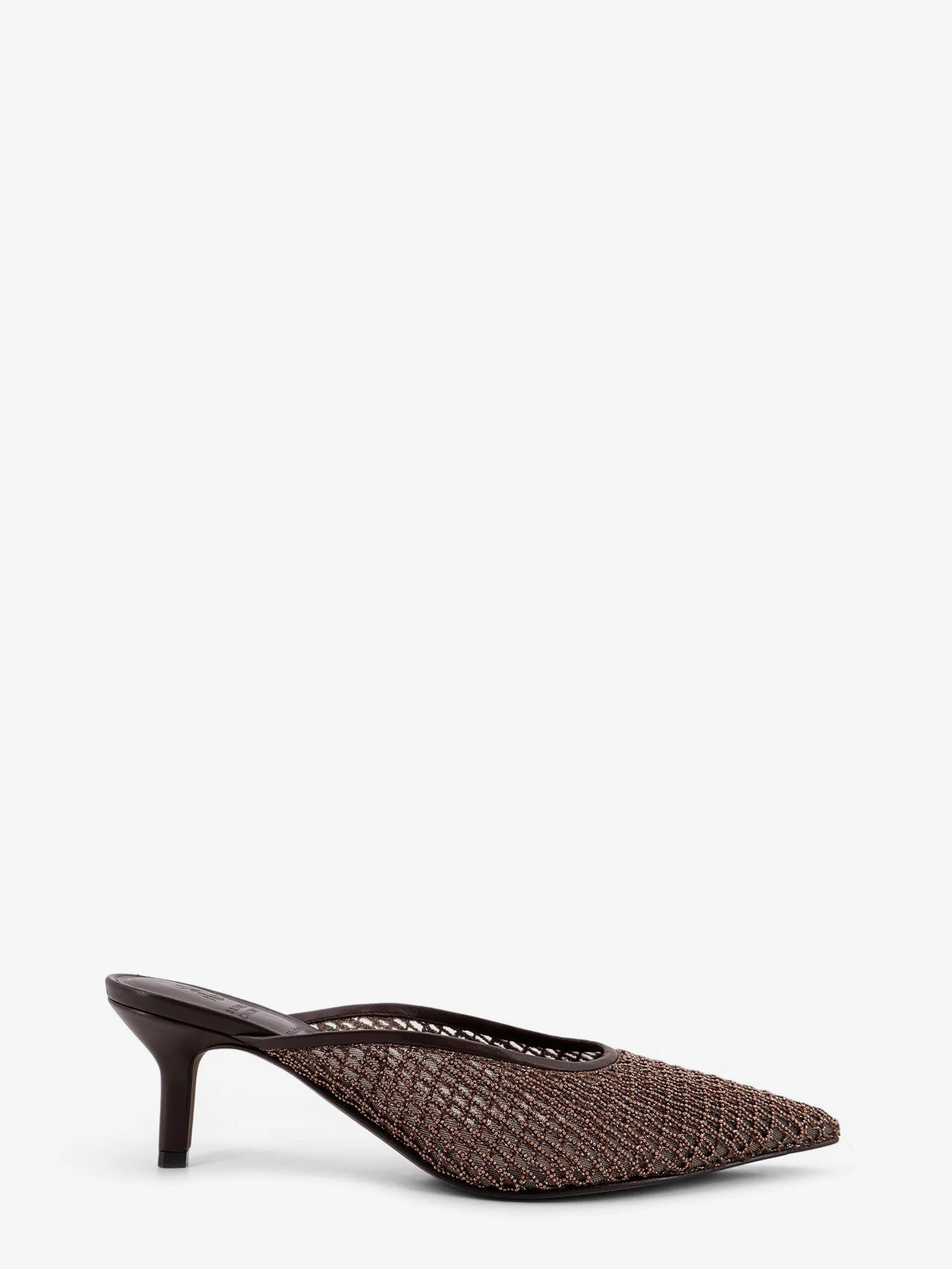 Leather sandals with Monili detail