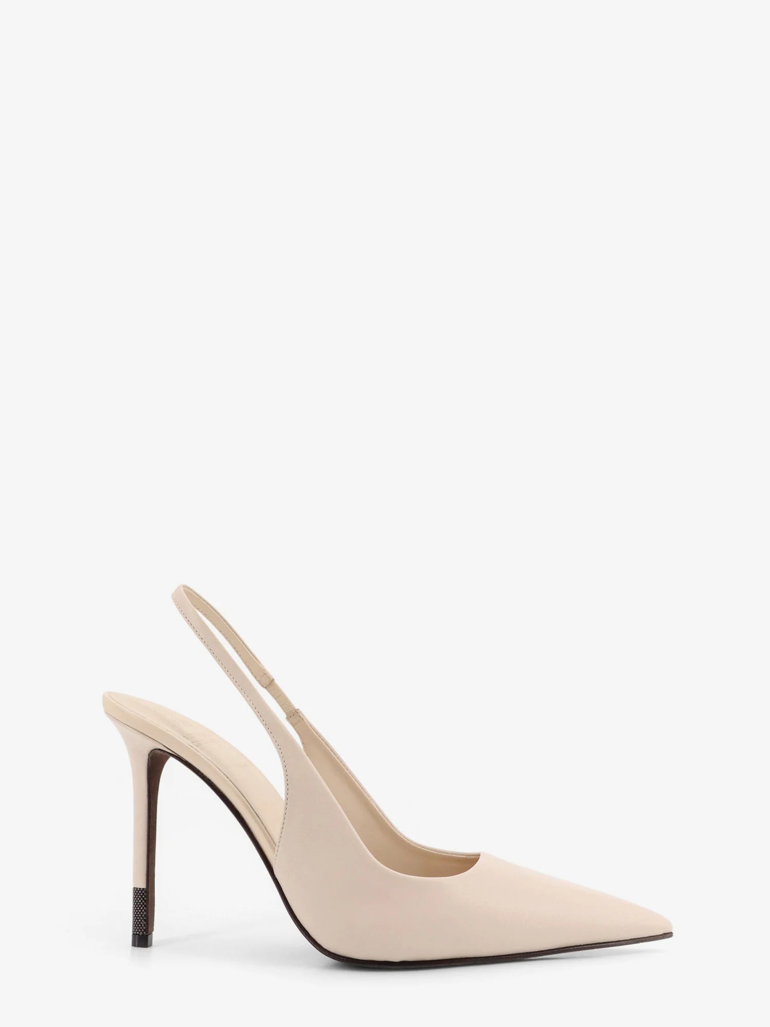 Leather pumps with Monili detail on the heel