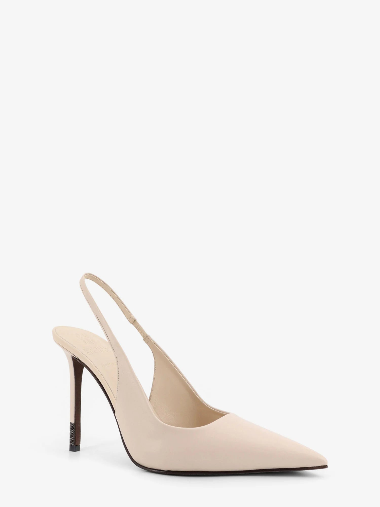 Leather pumps with Monili detail on the heel