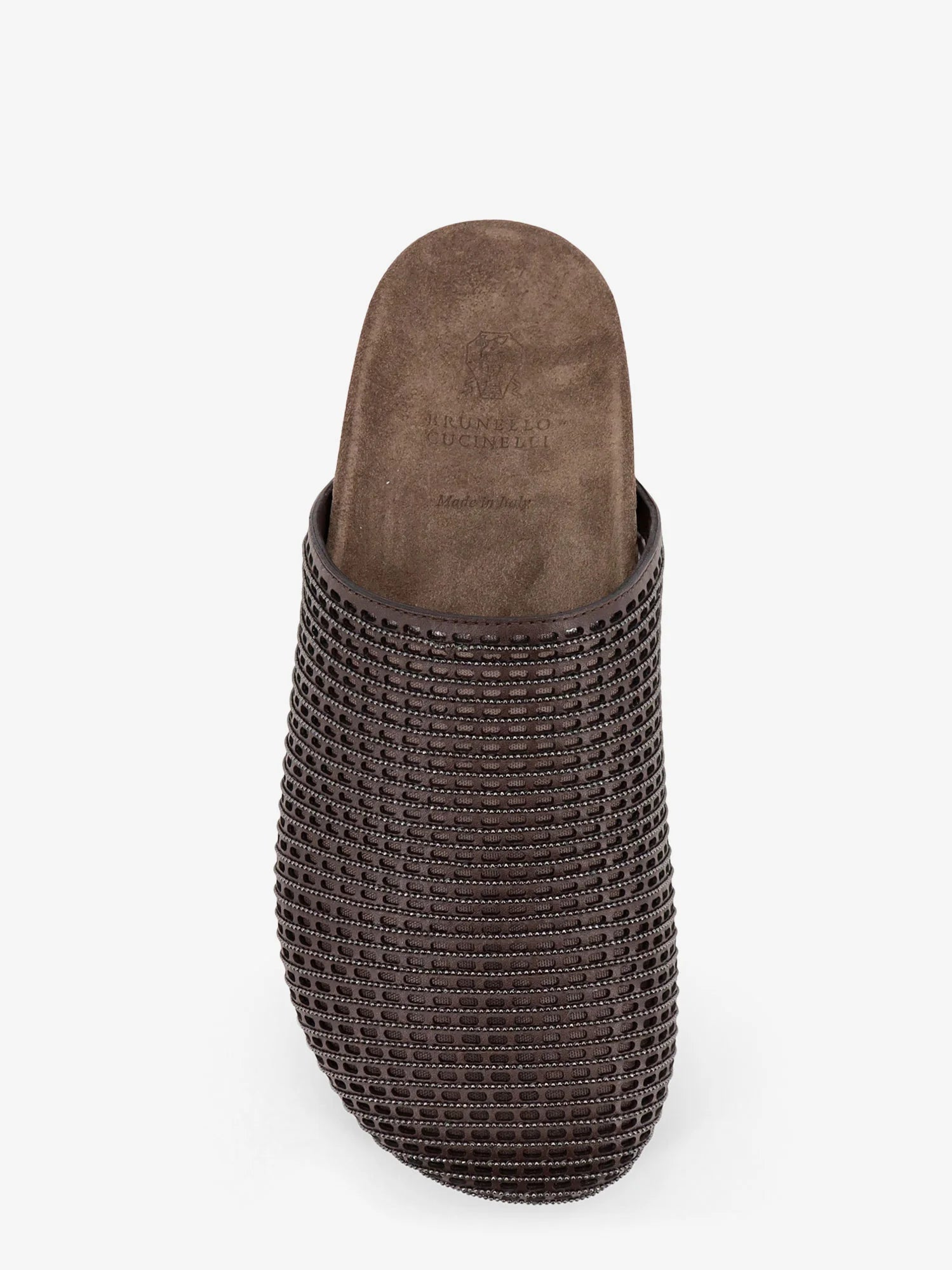 Leather sandals with Precious Net detail