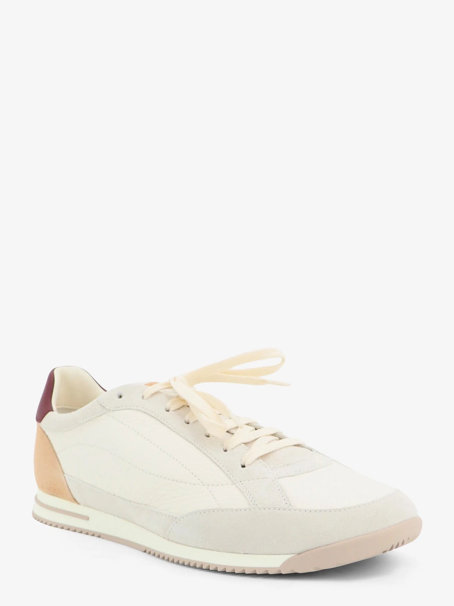 Leather sneakers with suede inserts