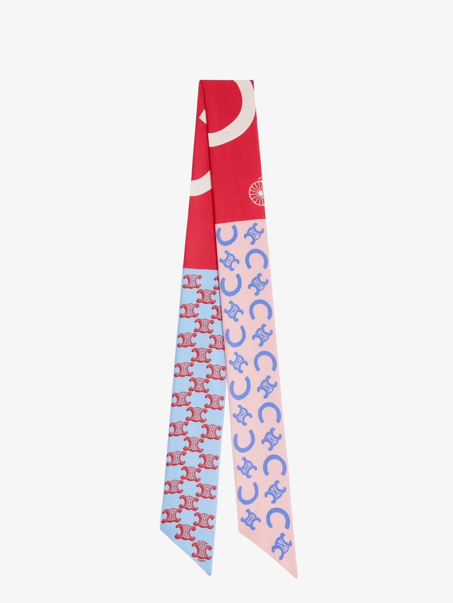 Silk scarf with all-over Triomphe logo