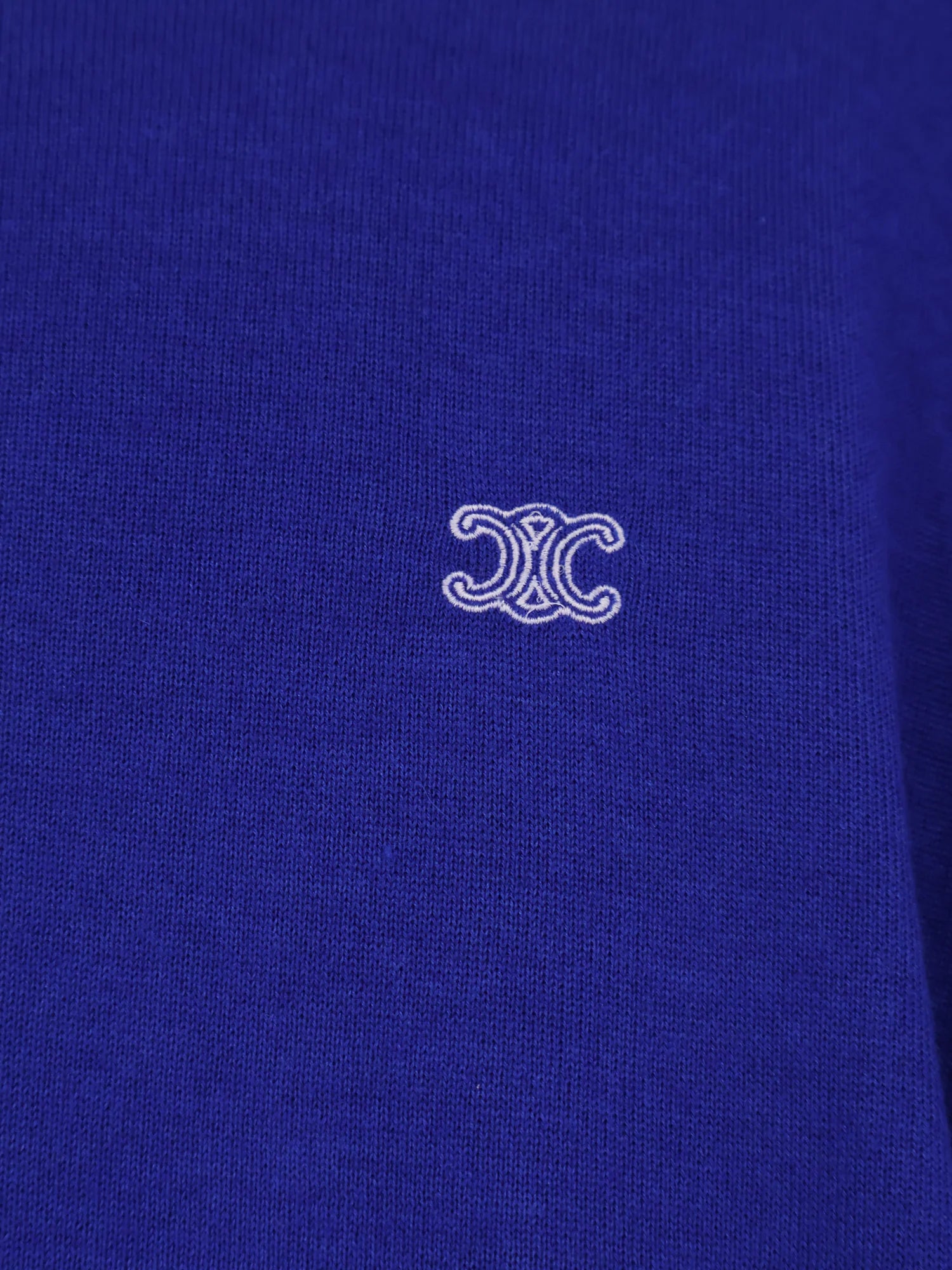 Cashmere and silk polo shirt with embroidery logo on the front