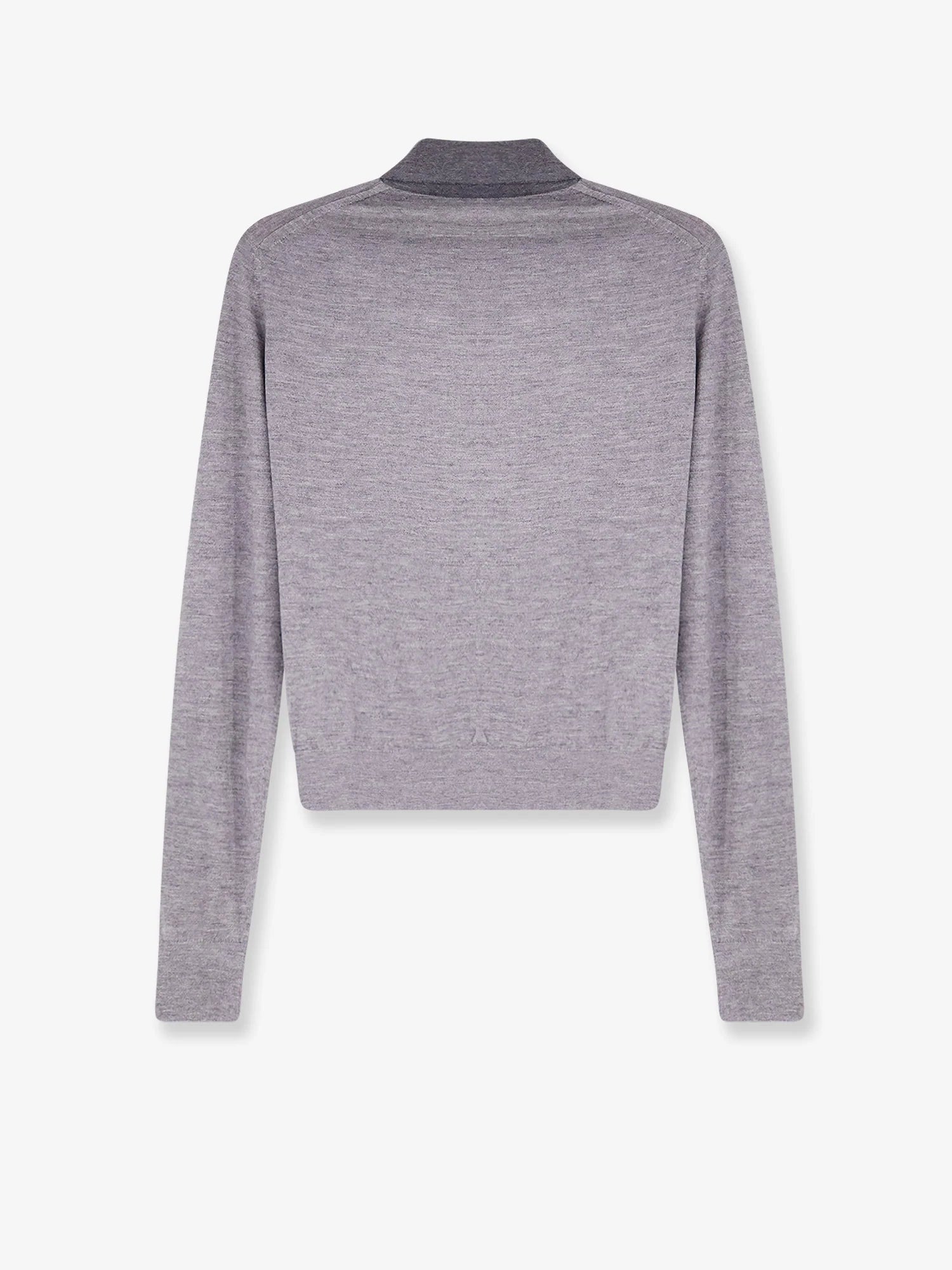 Cashmere and silk polo shirt with embroidery logo on the front