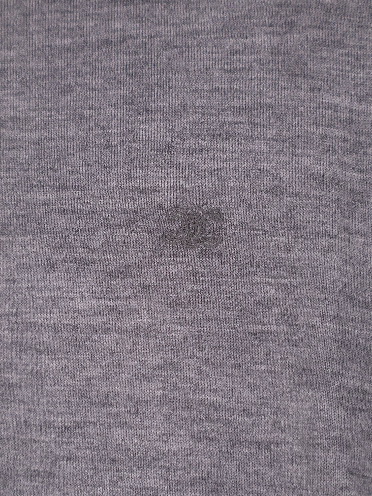 Cashmere and silk polo shirt with embroidery logo on the front