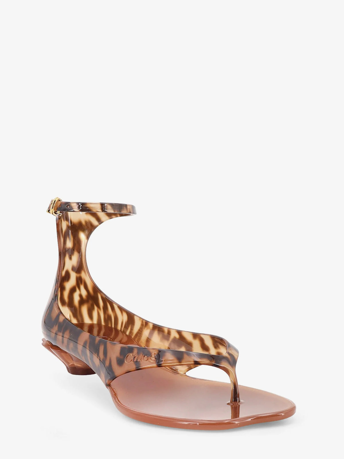 Jelly TPU sandals with animal print