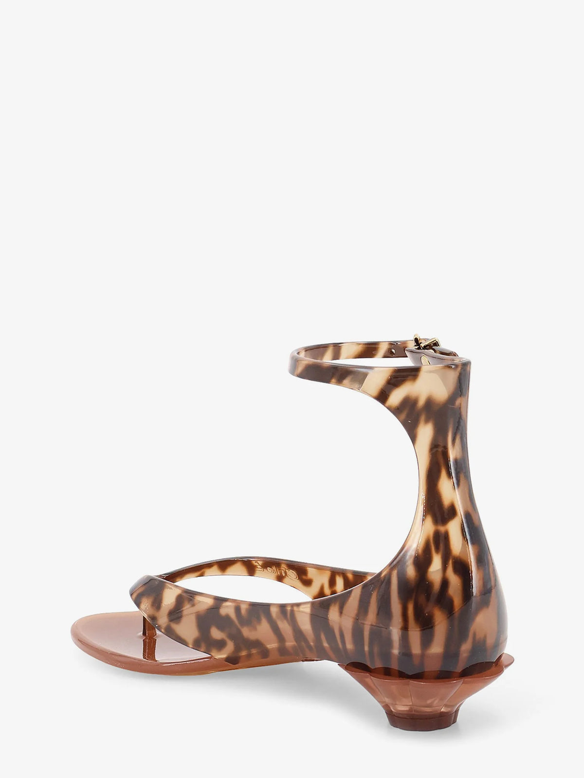 Jelly TPU sandals with animal print