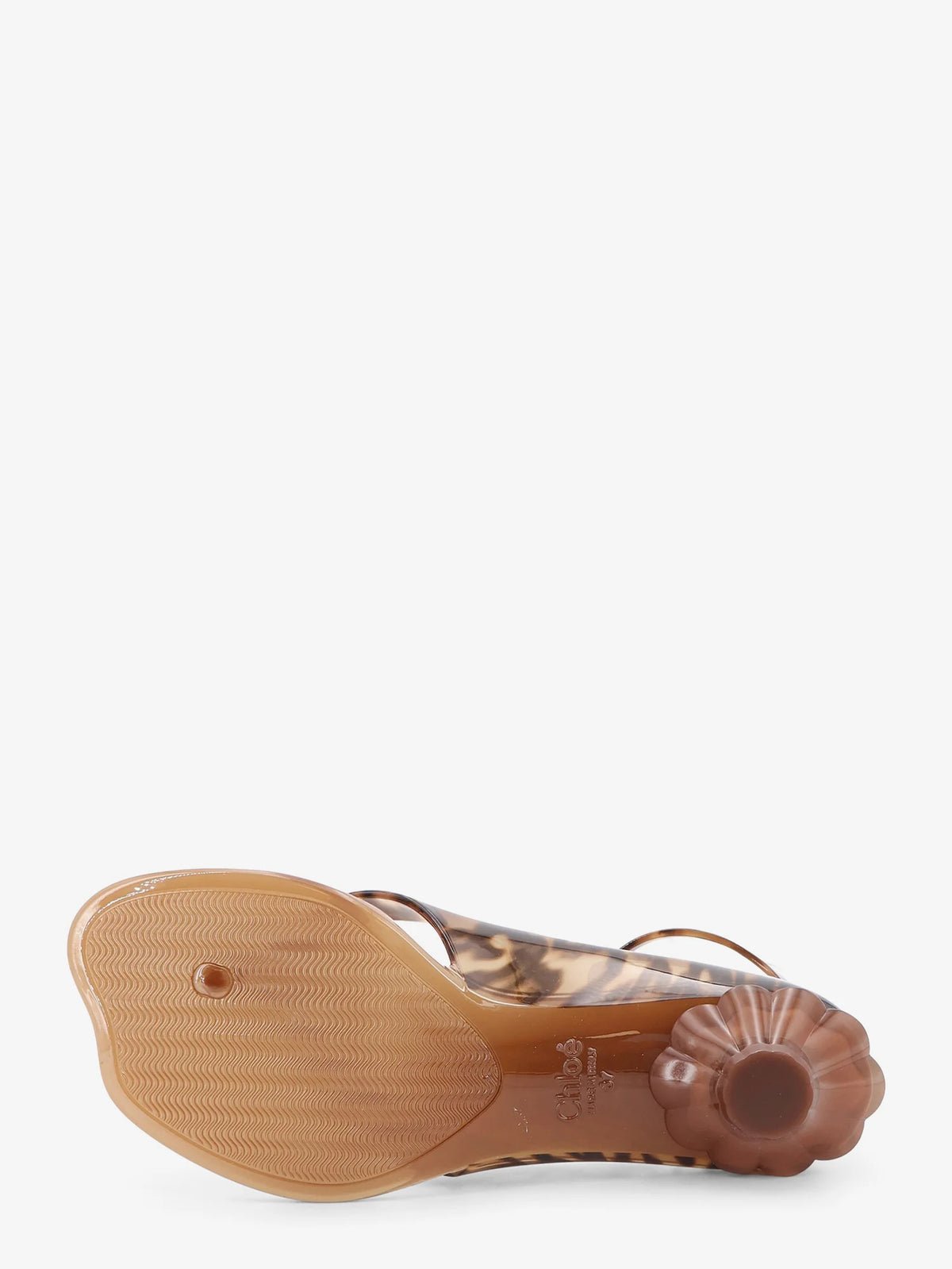 Jelly TPU sandals with animal print