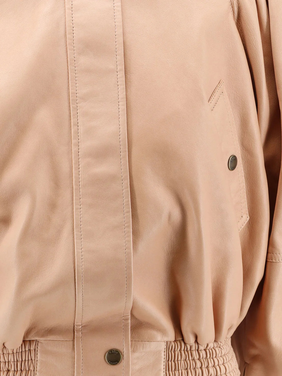 Leather Jacket with stitched profiles