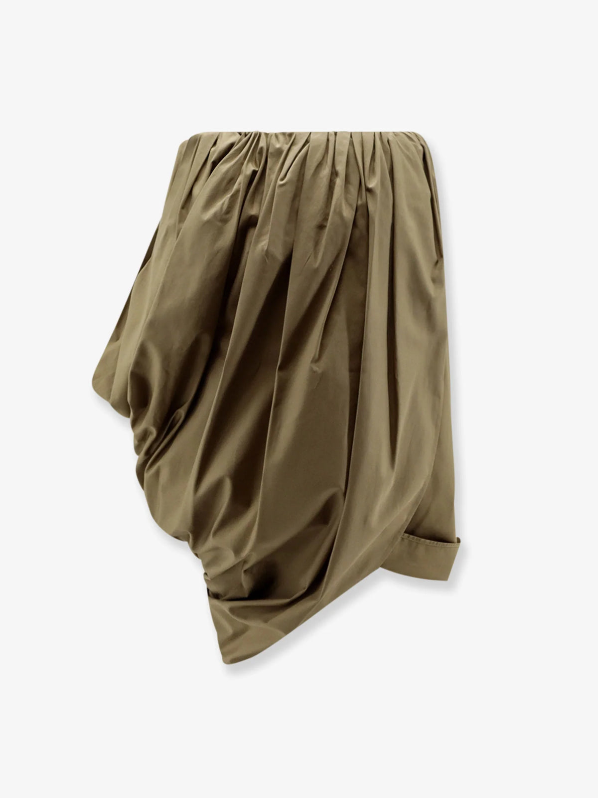 Draped cotton skirt
