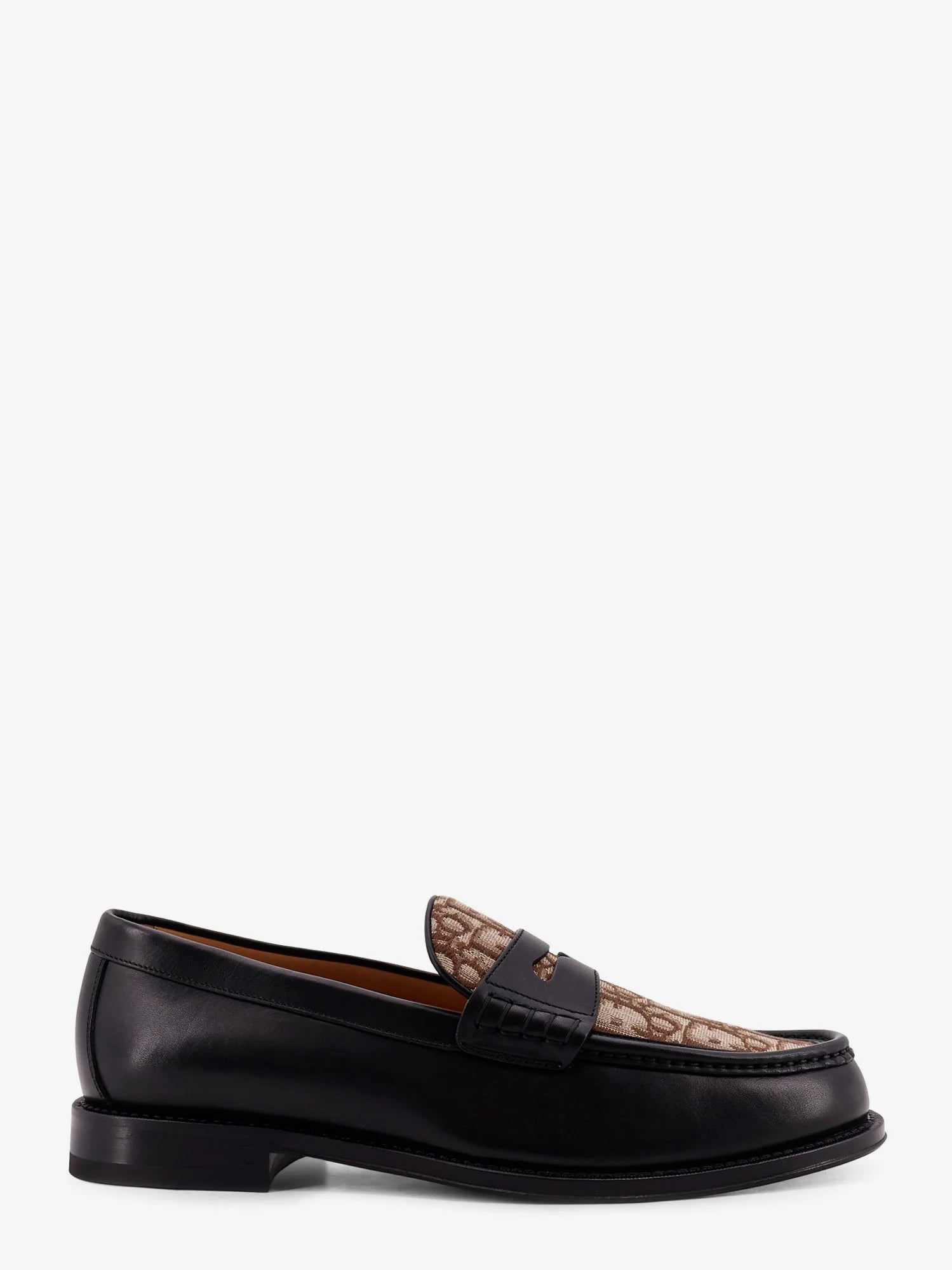 Leather loafers with Dior Oblique detail