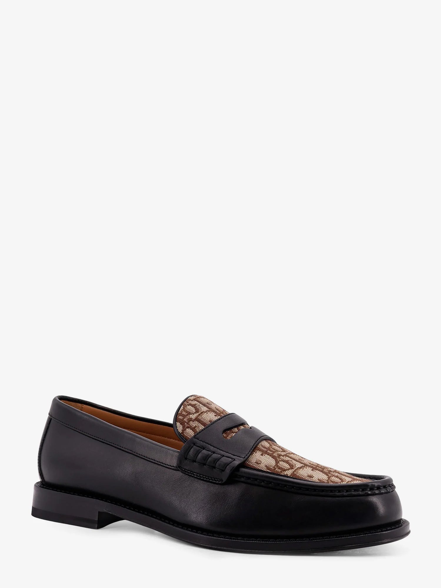 Leather loafers with Dior Oblique detail
