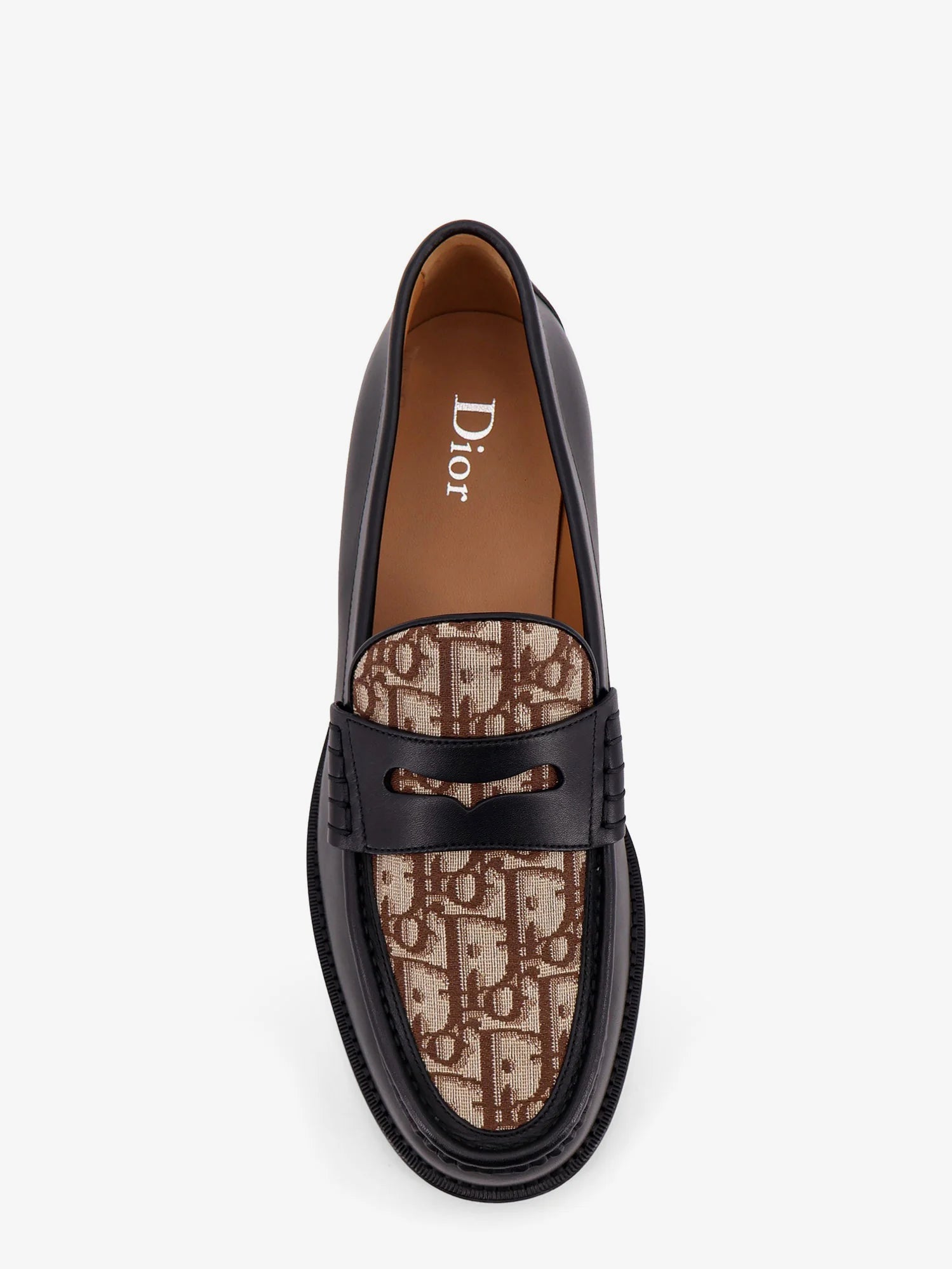 Leather loafers with Dior Oblique detail