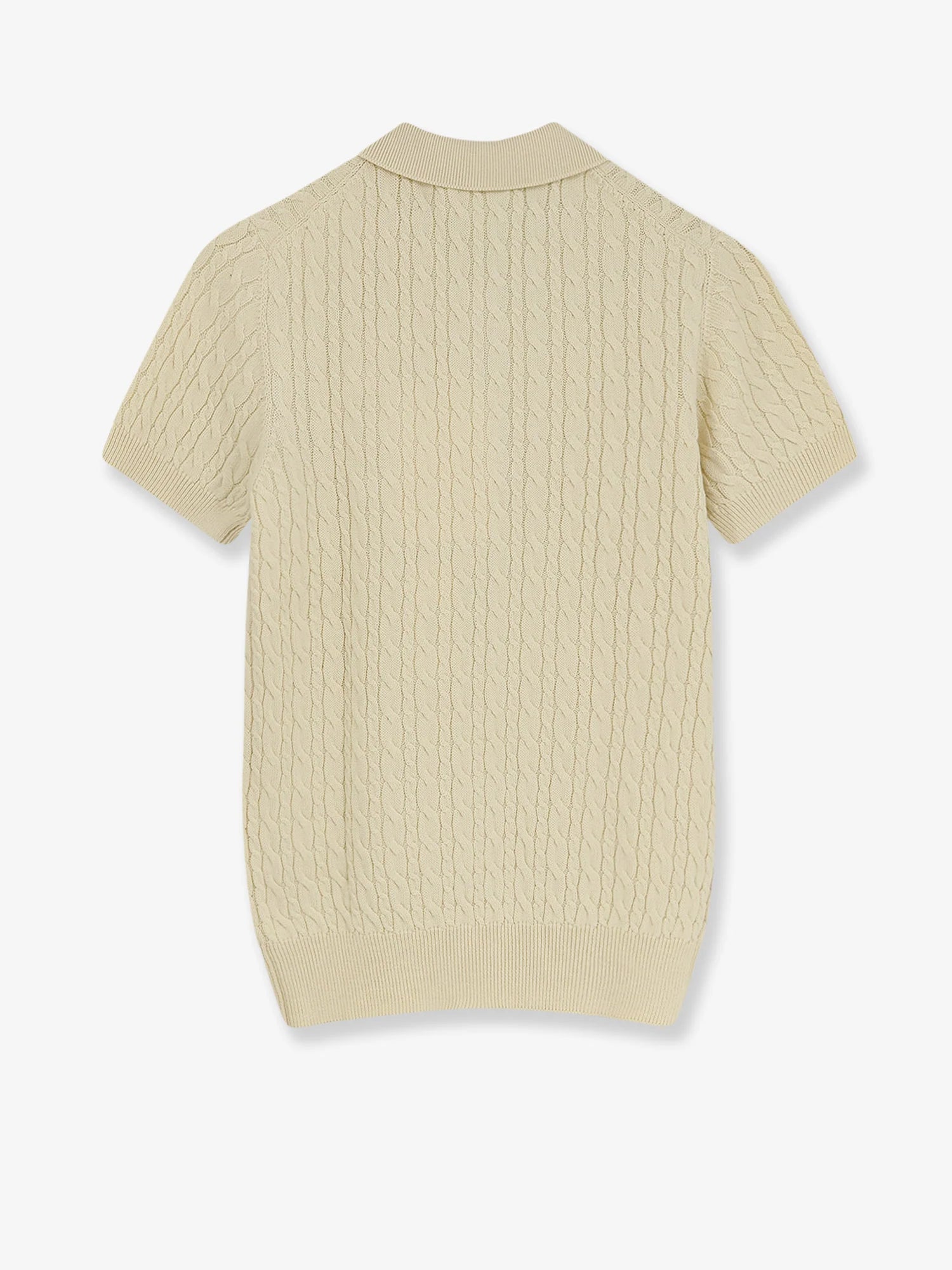 Wool and cotton blend sweater with embroidered logo on the front