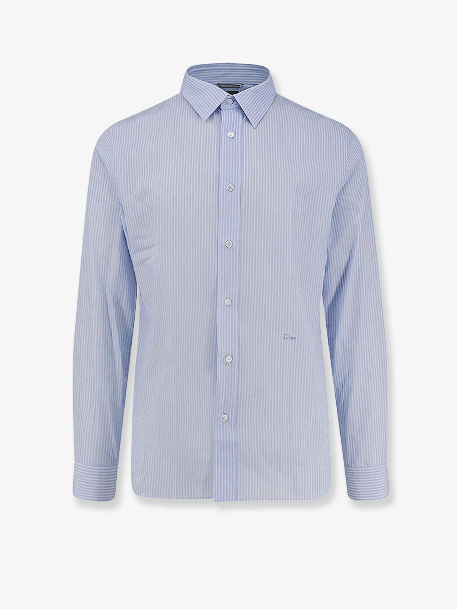 Cotton shirt with striped motif