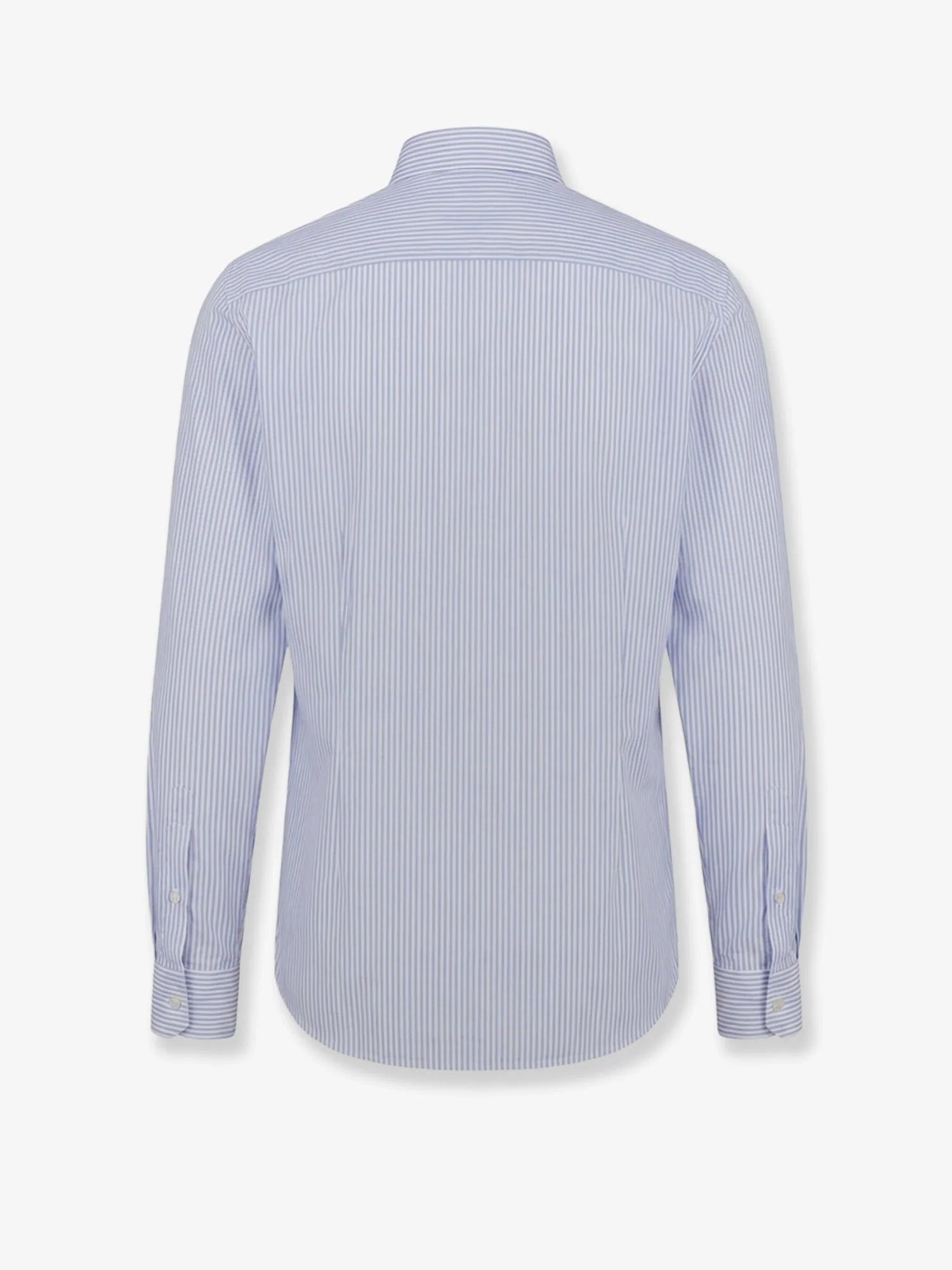Cotton shirt with striped motif