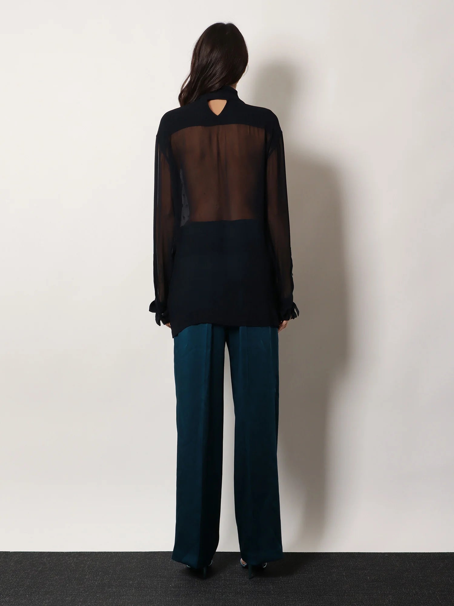 Viscose shirt with rhinestones