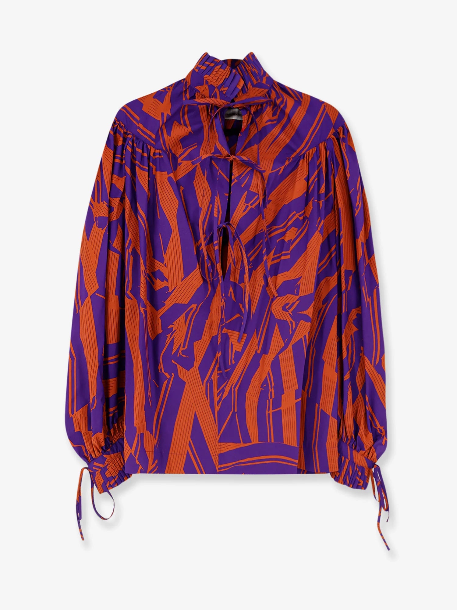 Catya cotton shirt with Crushed Stripe print
